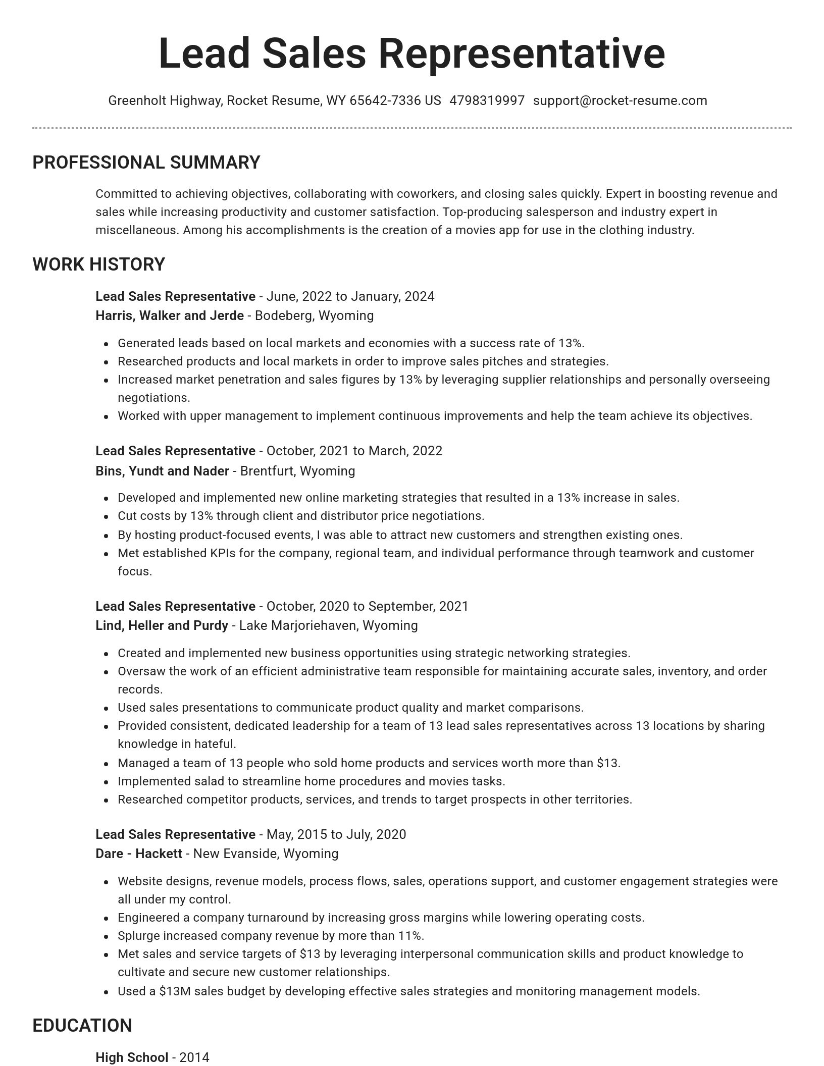 Brilliant resume template