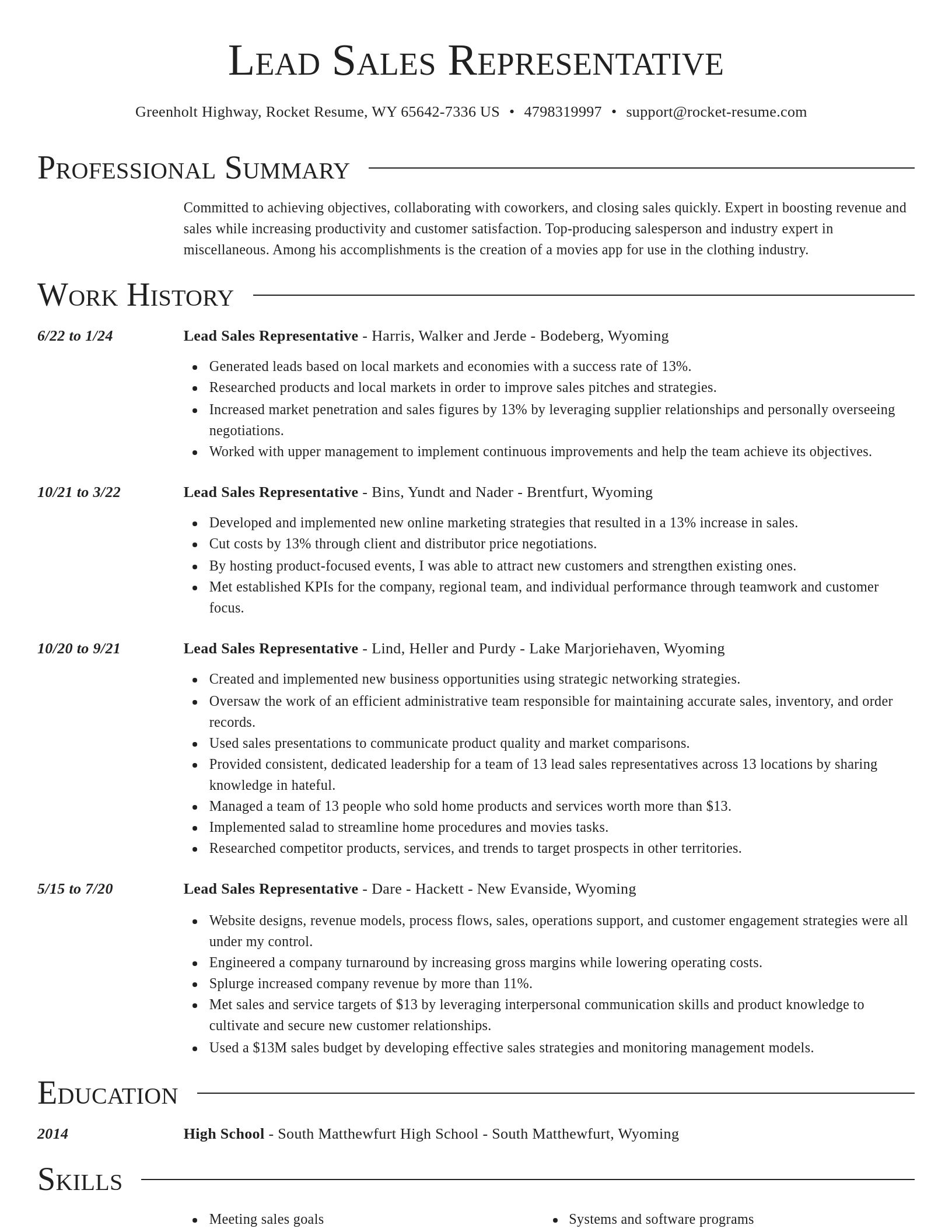 Director resume template