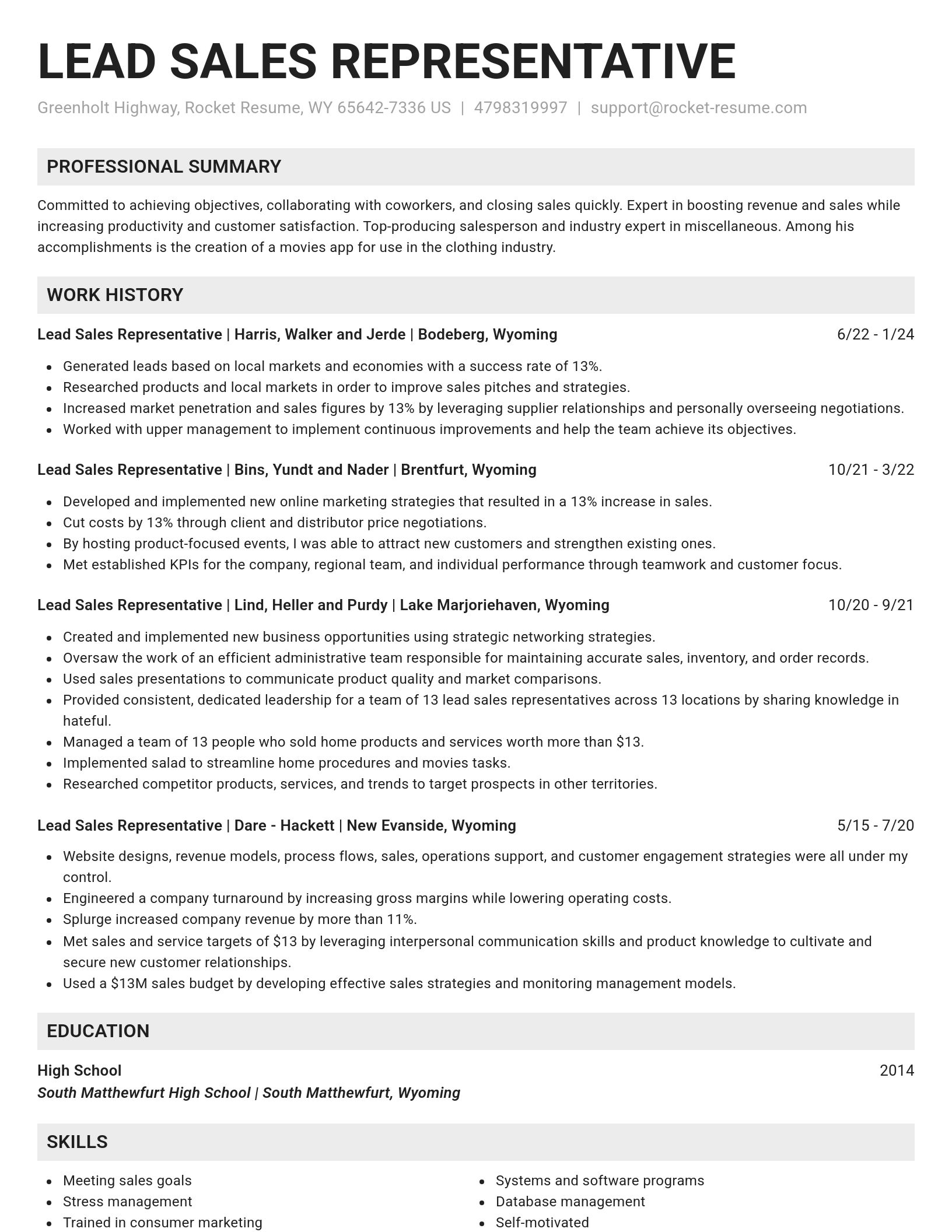 Genius resume template