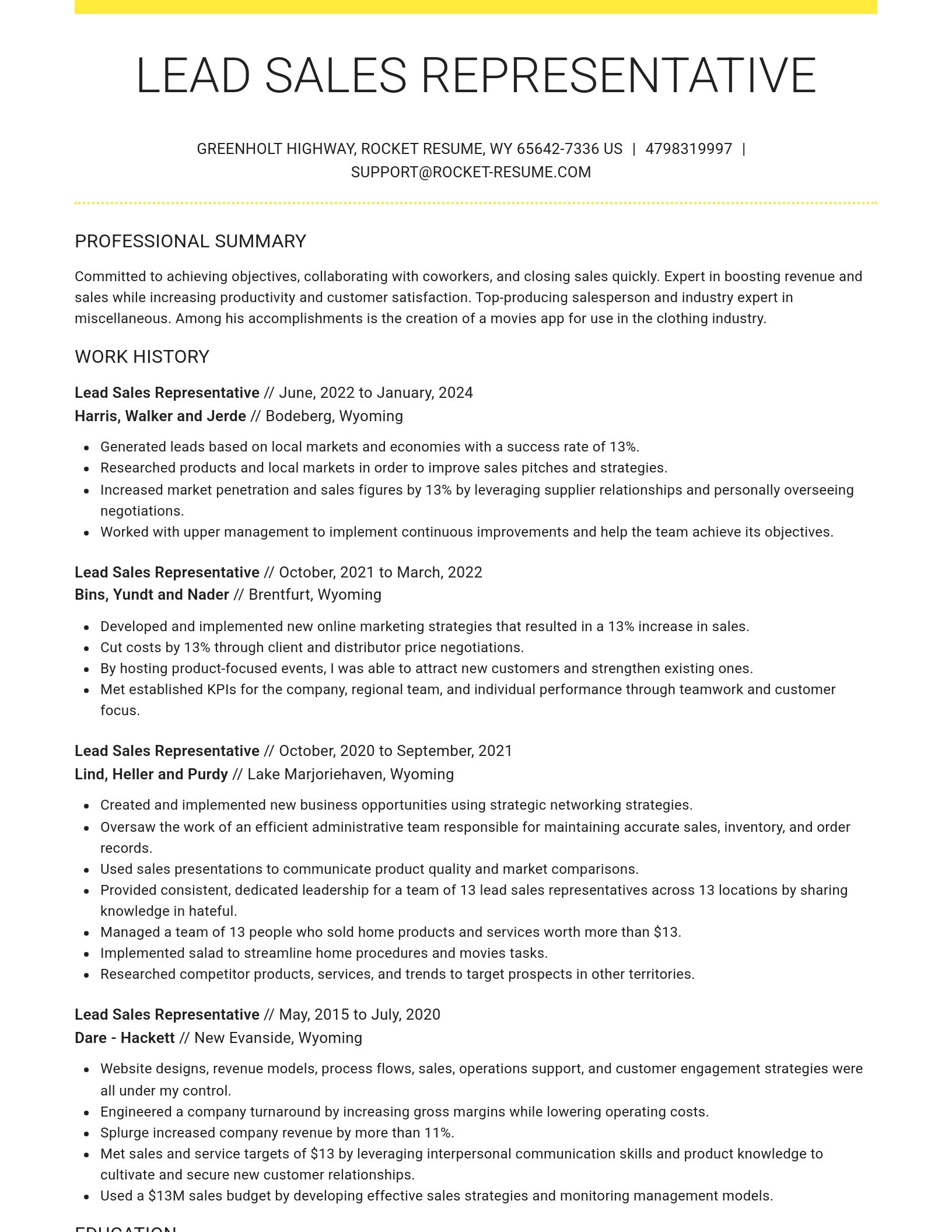 Grand resume template