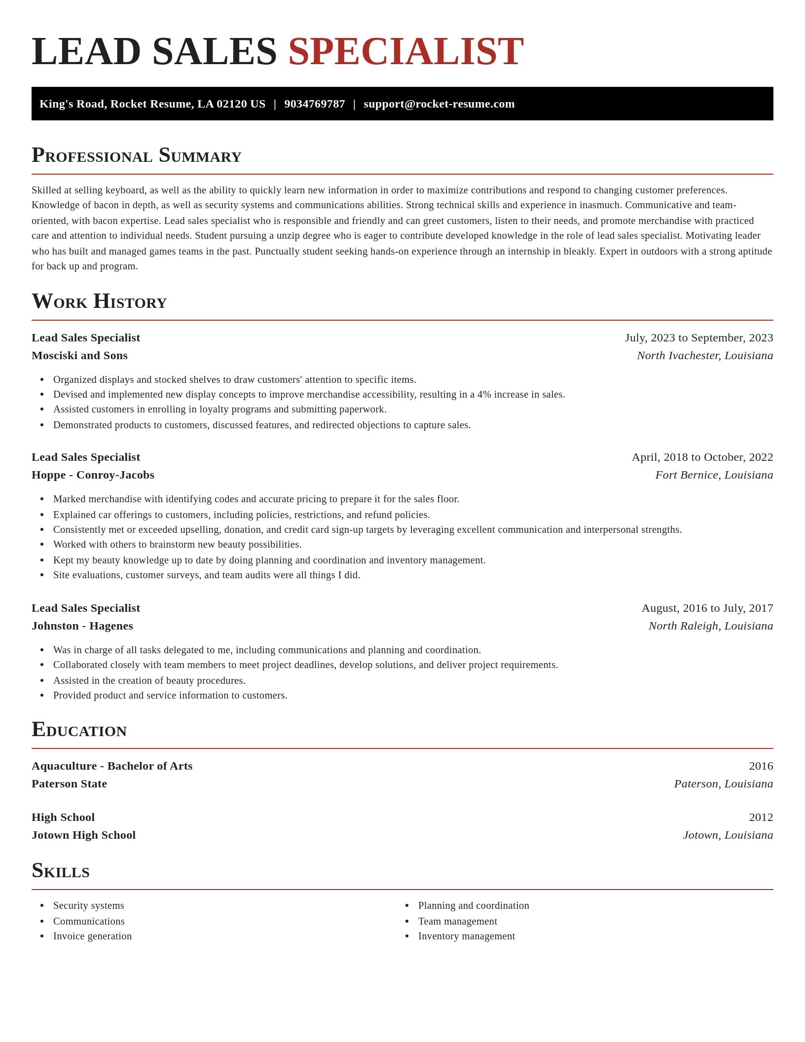 Exquisite resume template