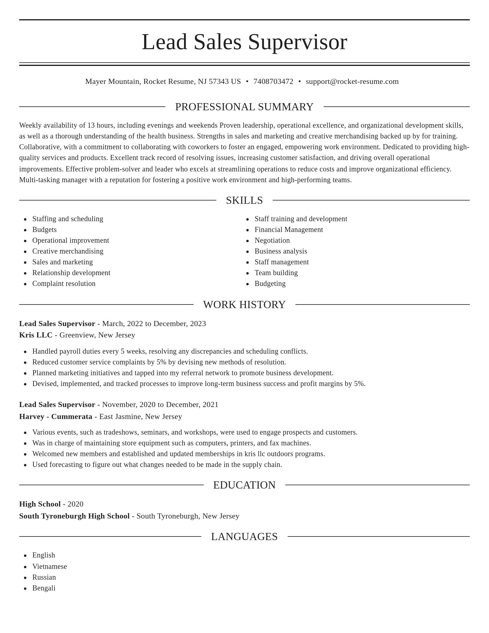 Elegant resume template