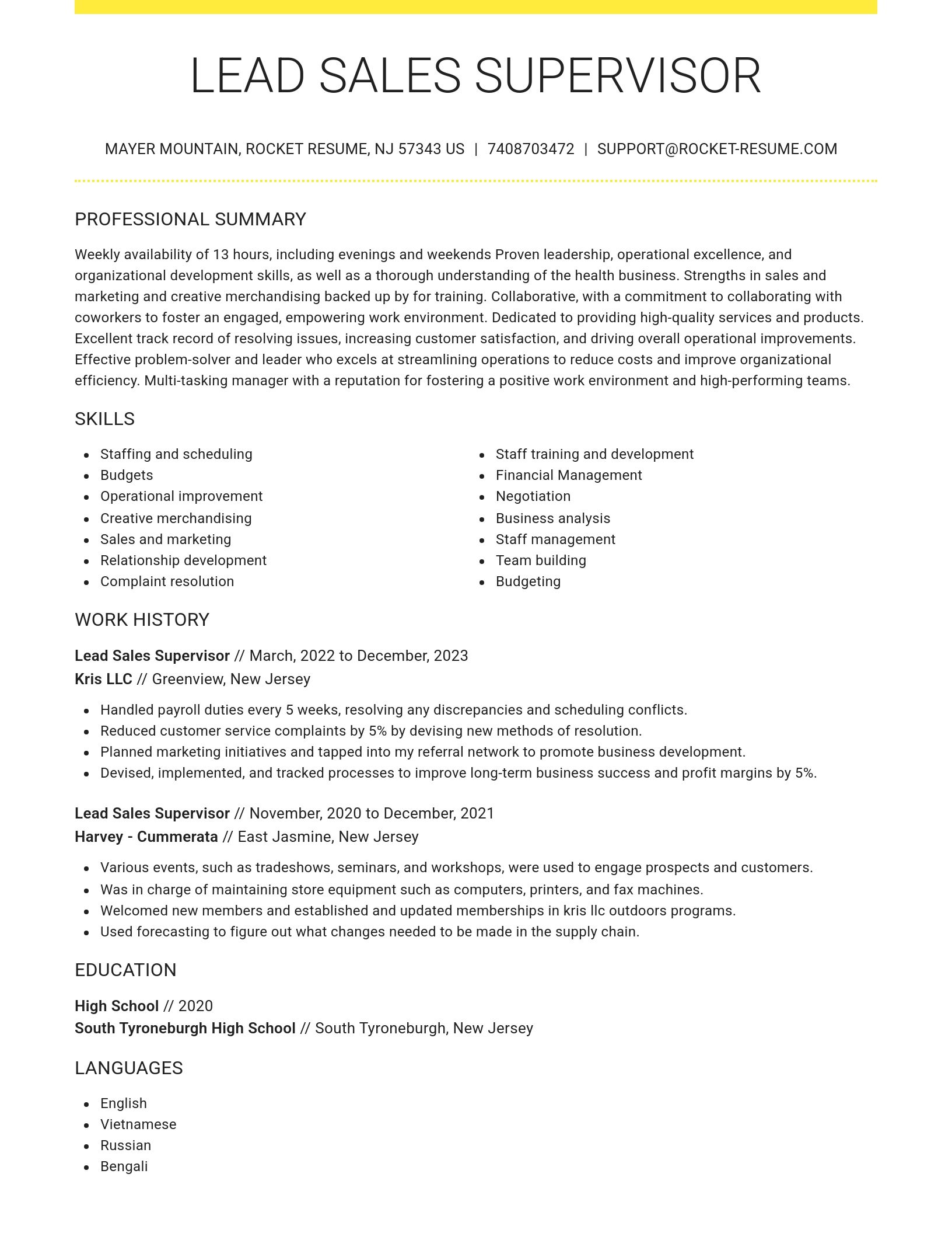 Grand resume template