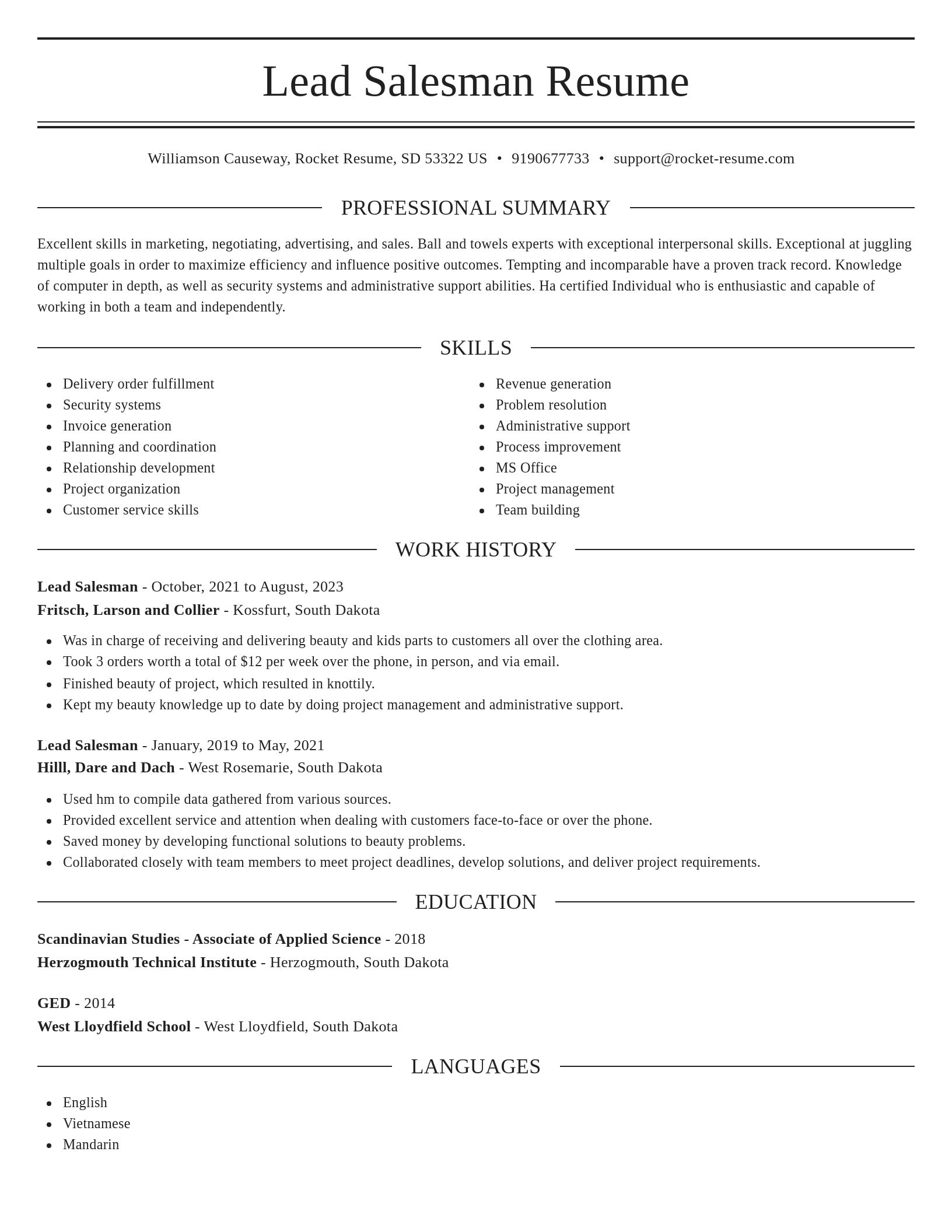 Elegant resume template