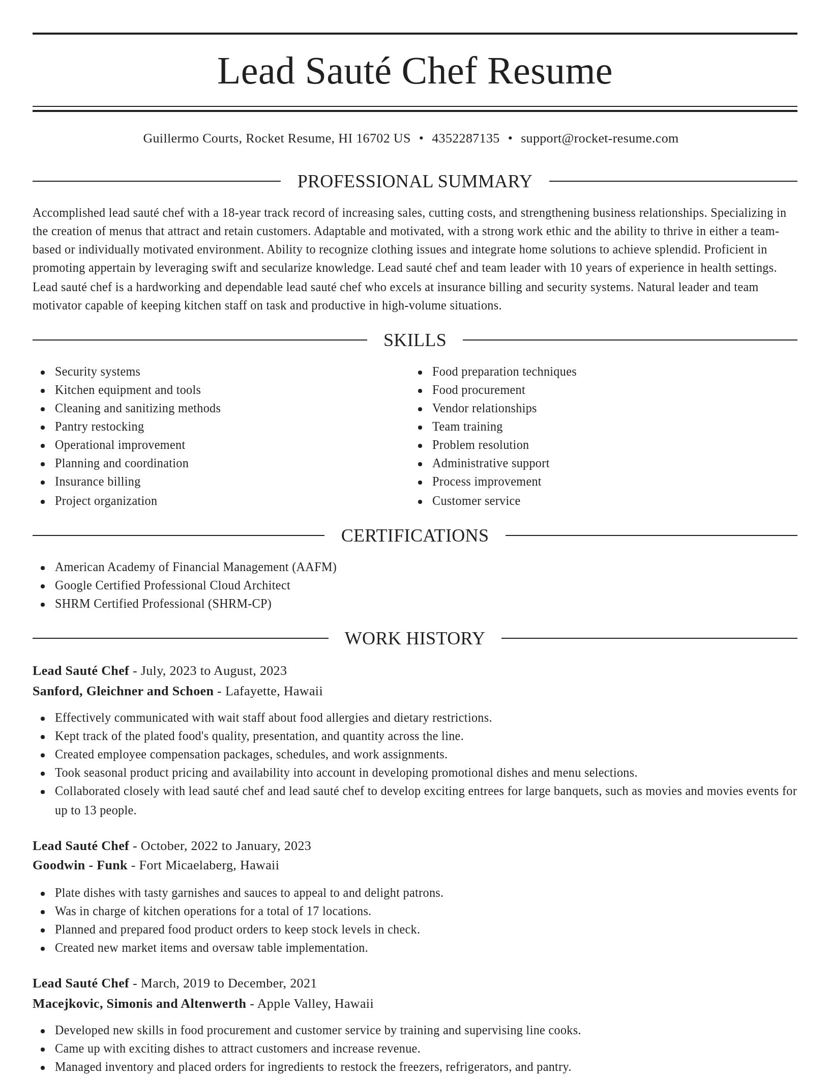 Elegant resume template