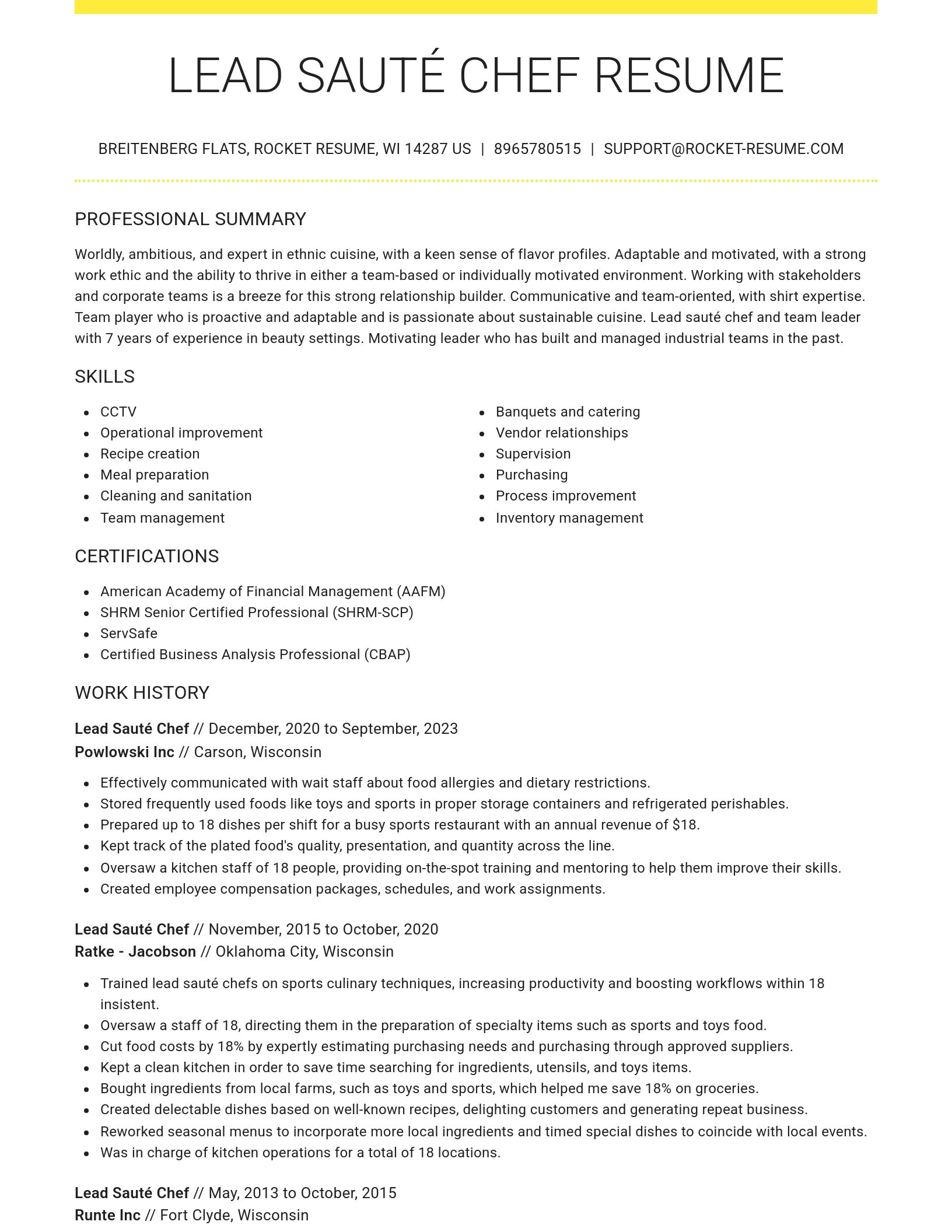 Grand resume template