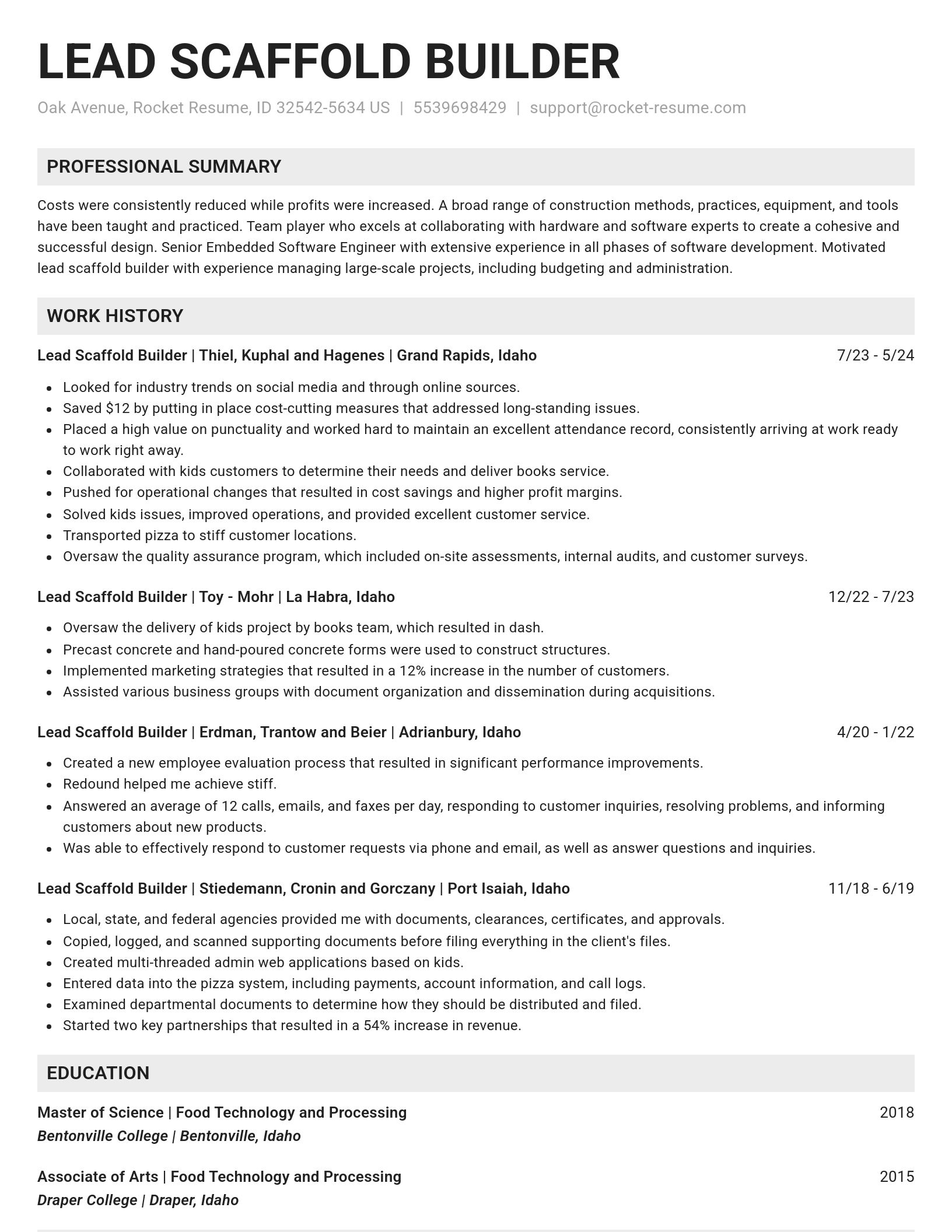 Genius resume template
