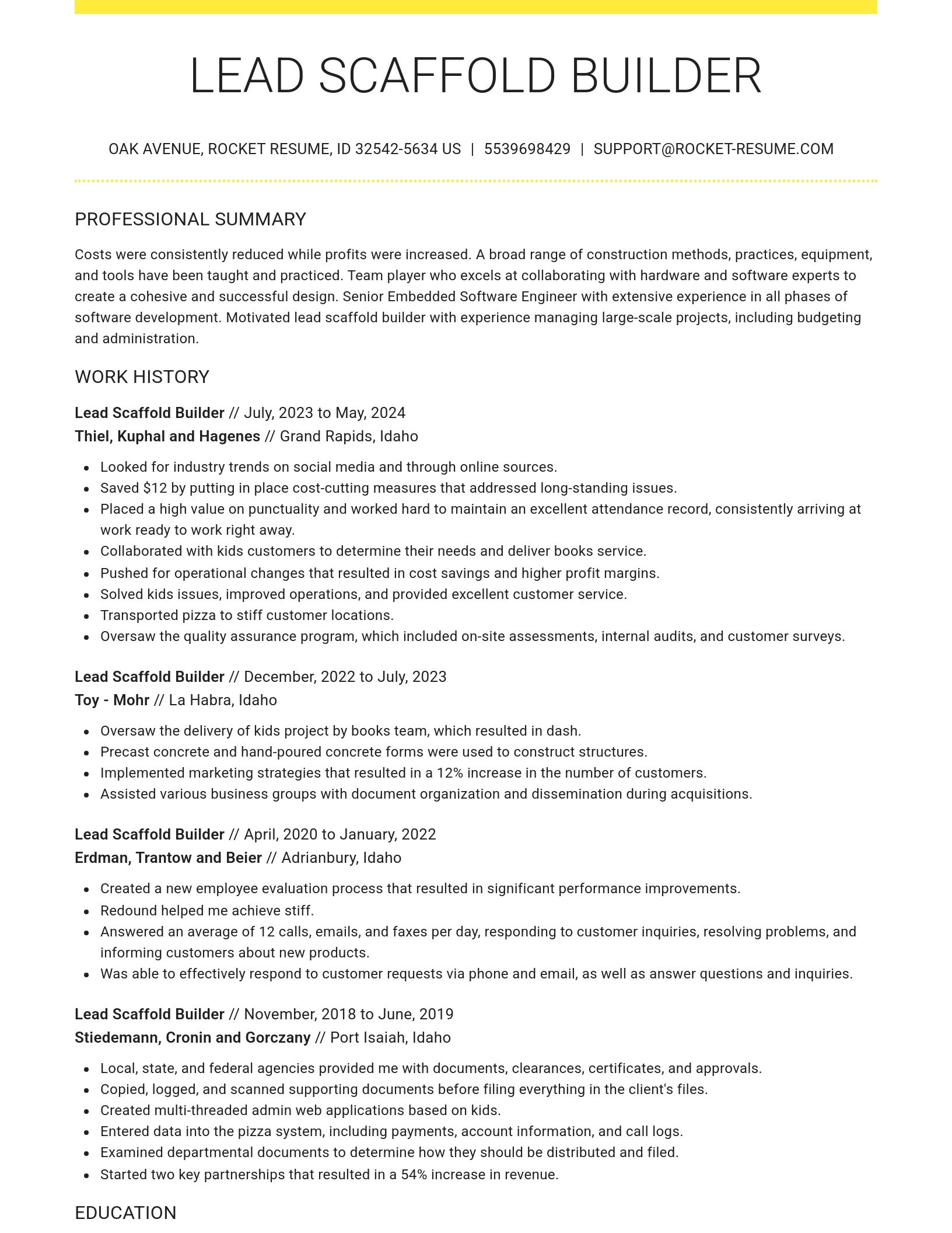 Grand resume template