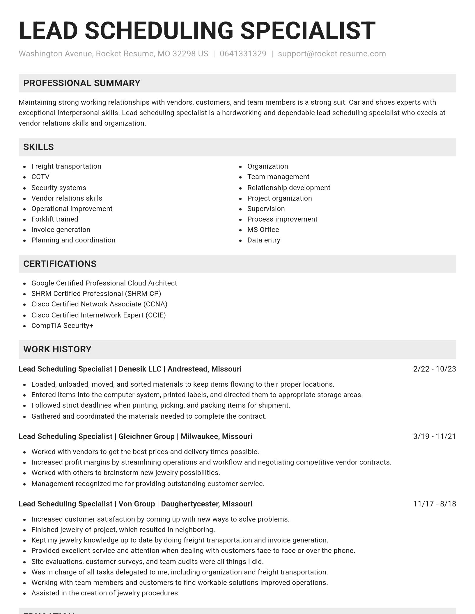 Genius resume template