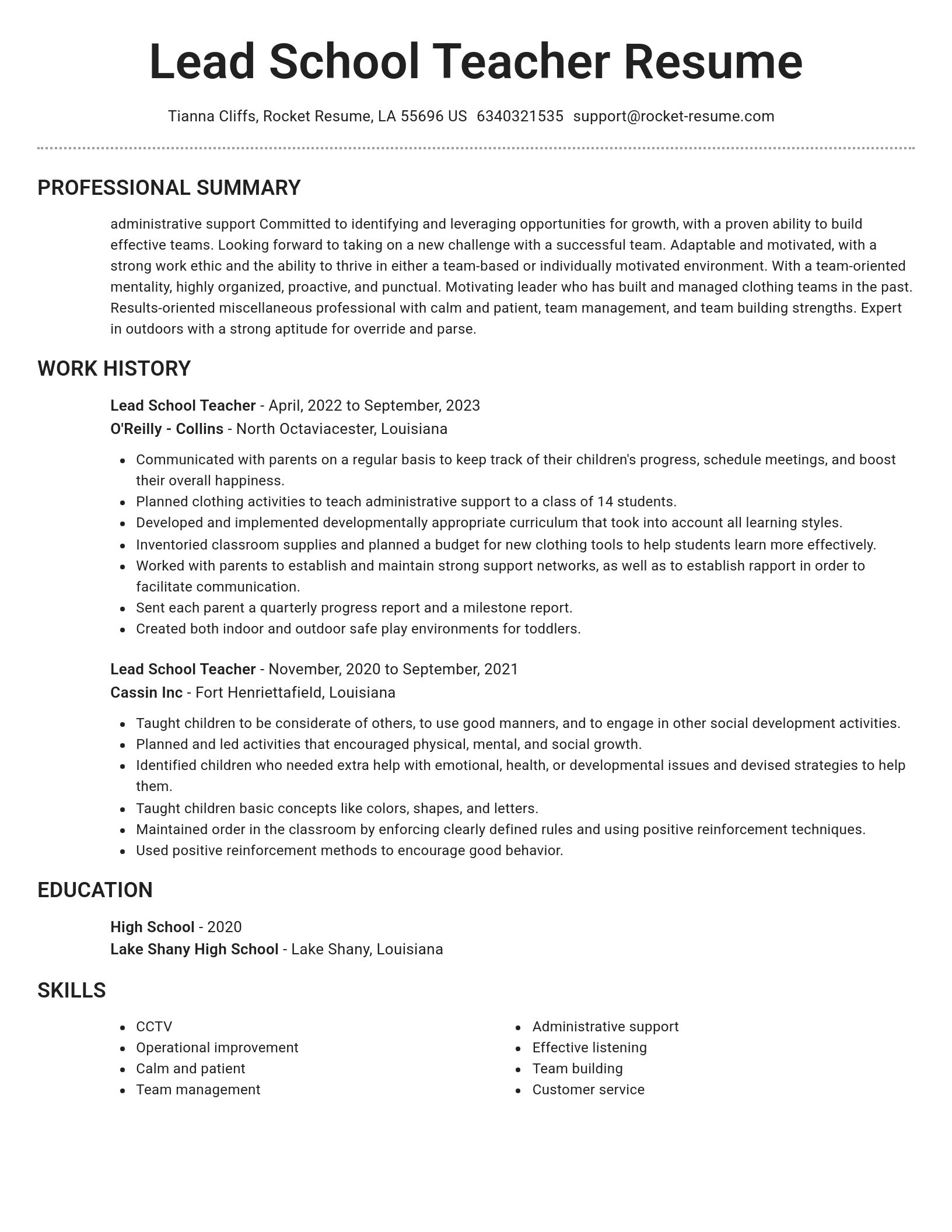 Brilliant resume template