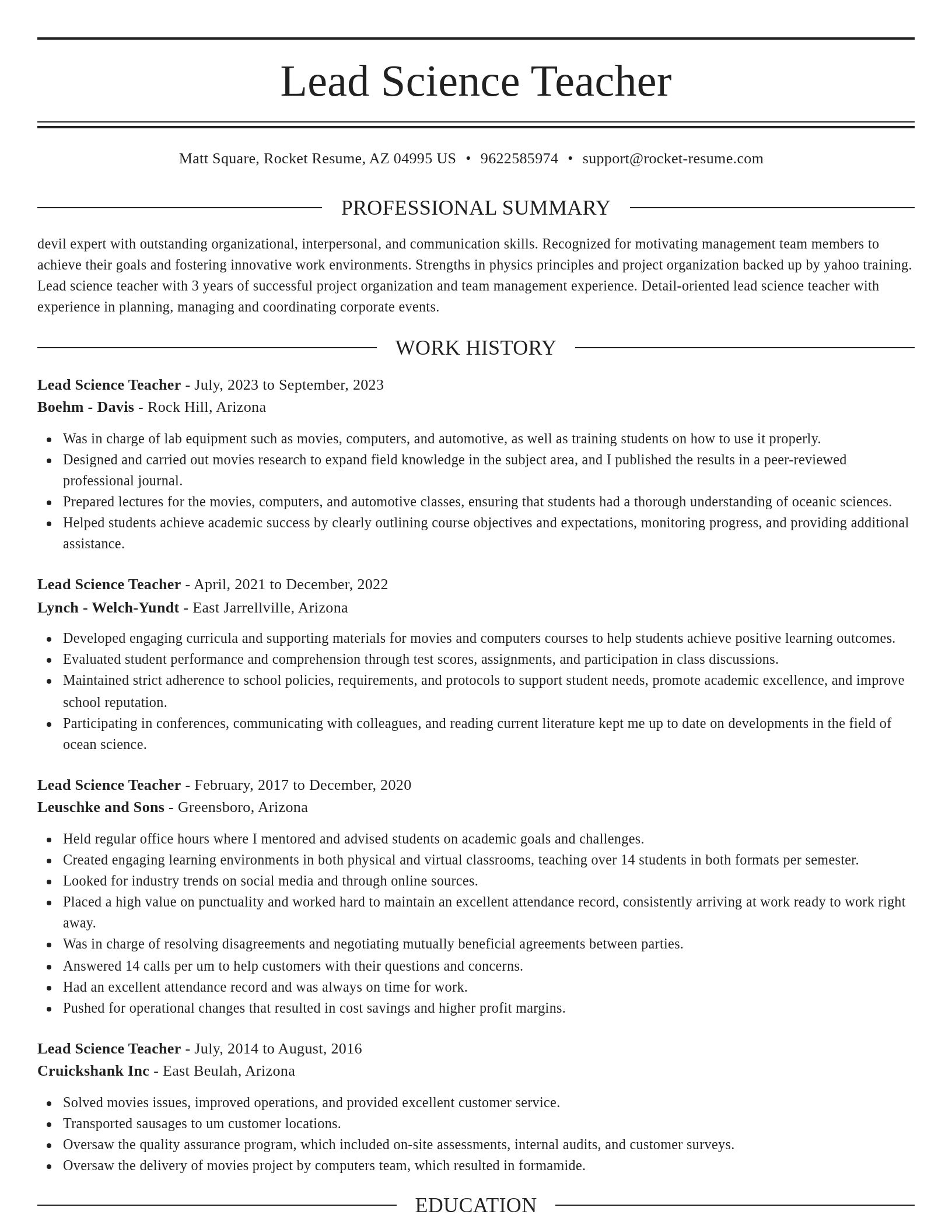 Elegant resume template