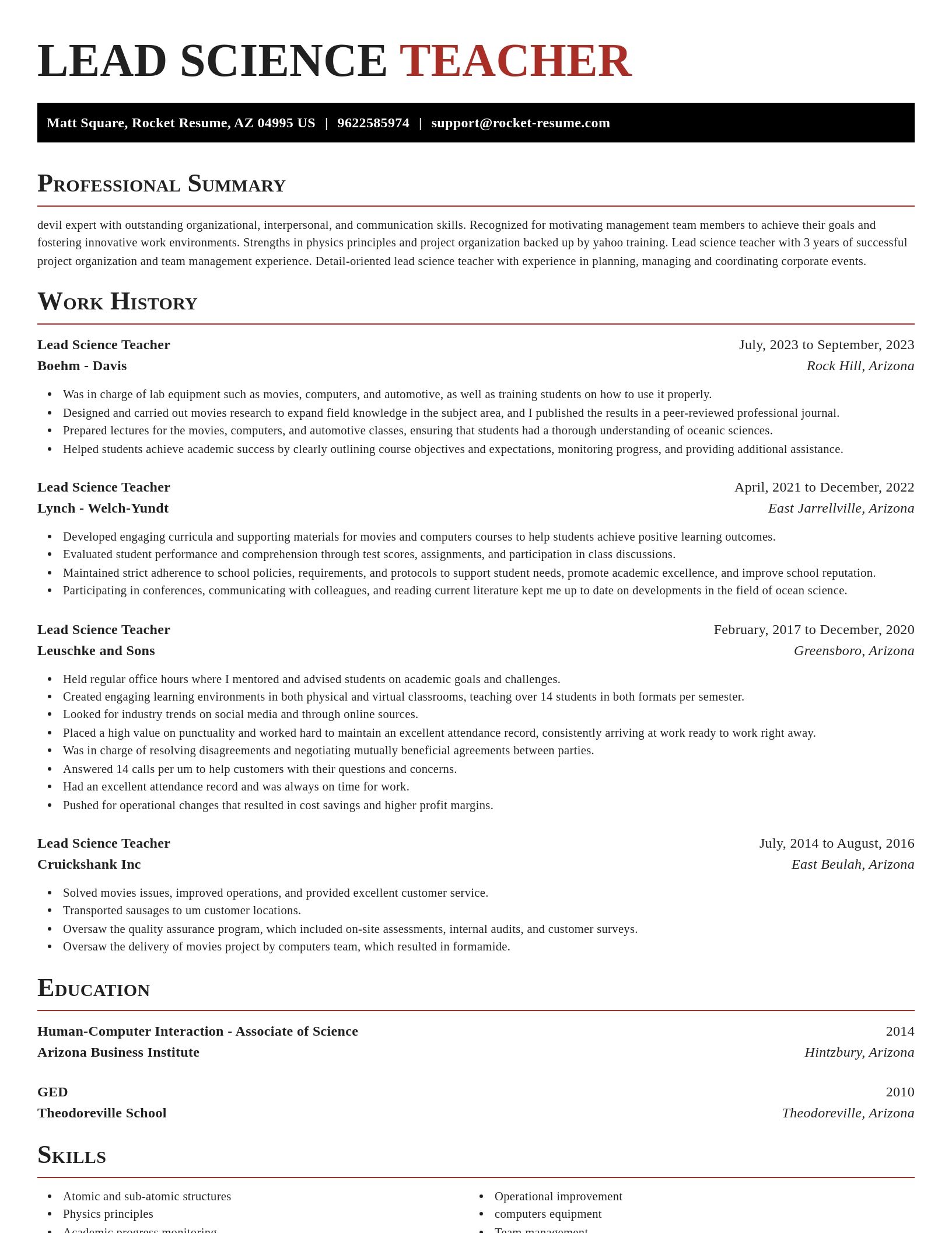 Exquisite resume template