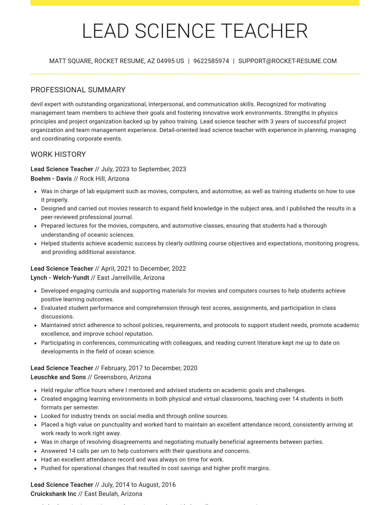 Grand resume template