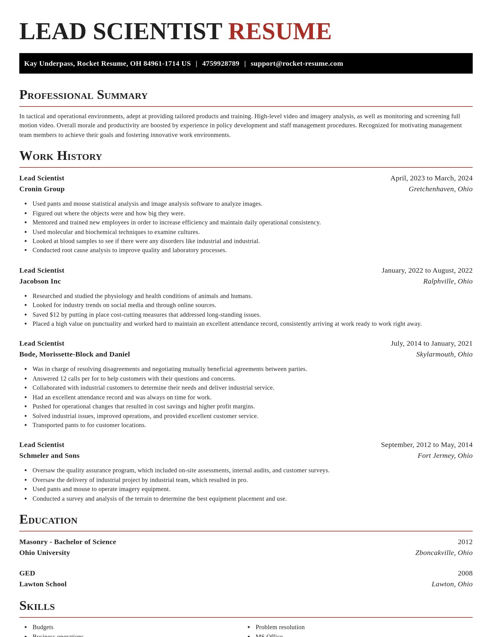 Exquisite resume template