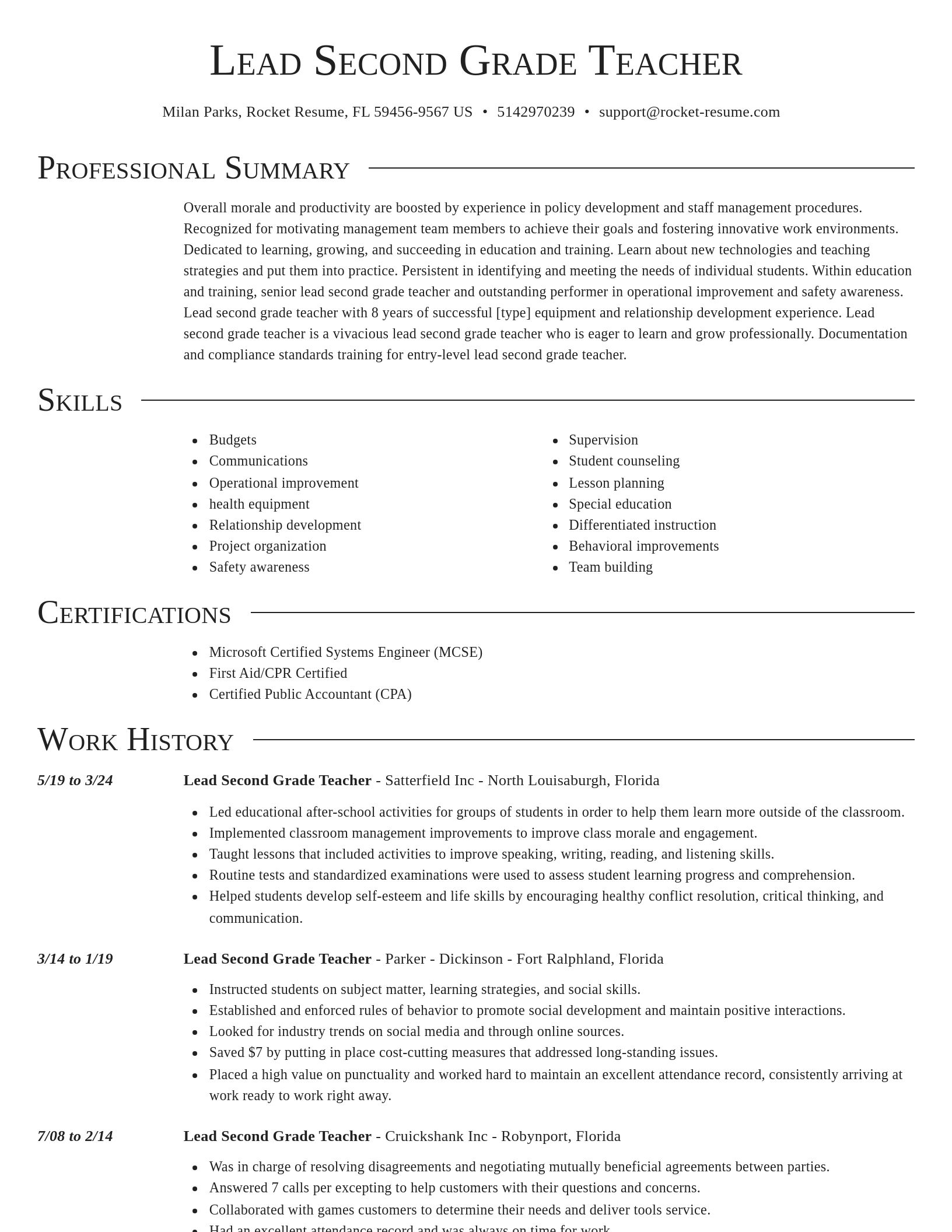 Director resume template