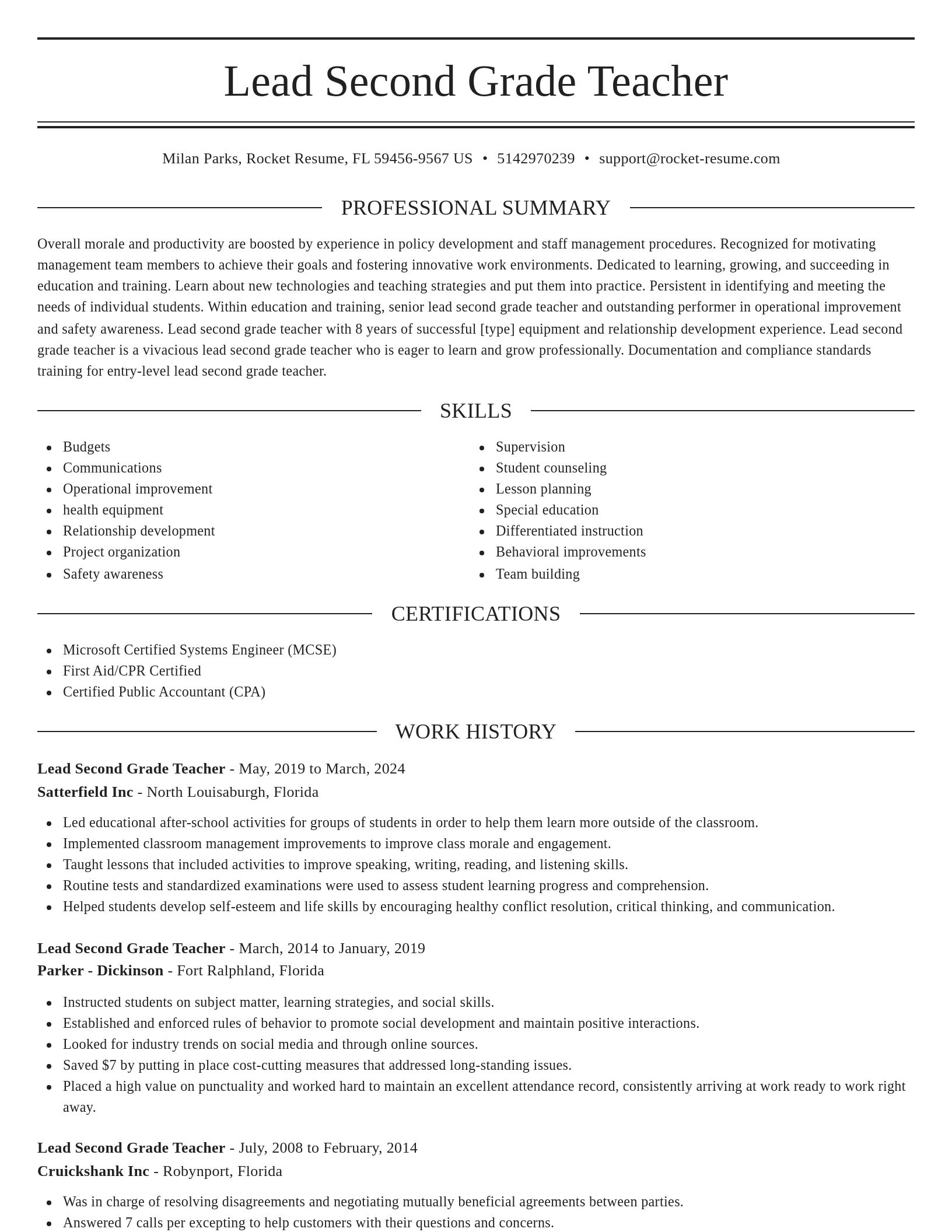 Elegant resume template