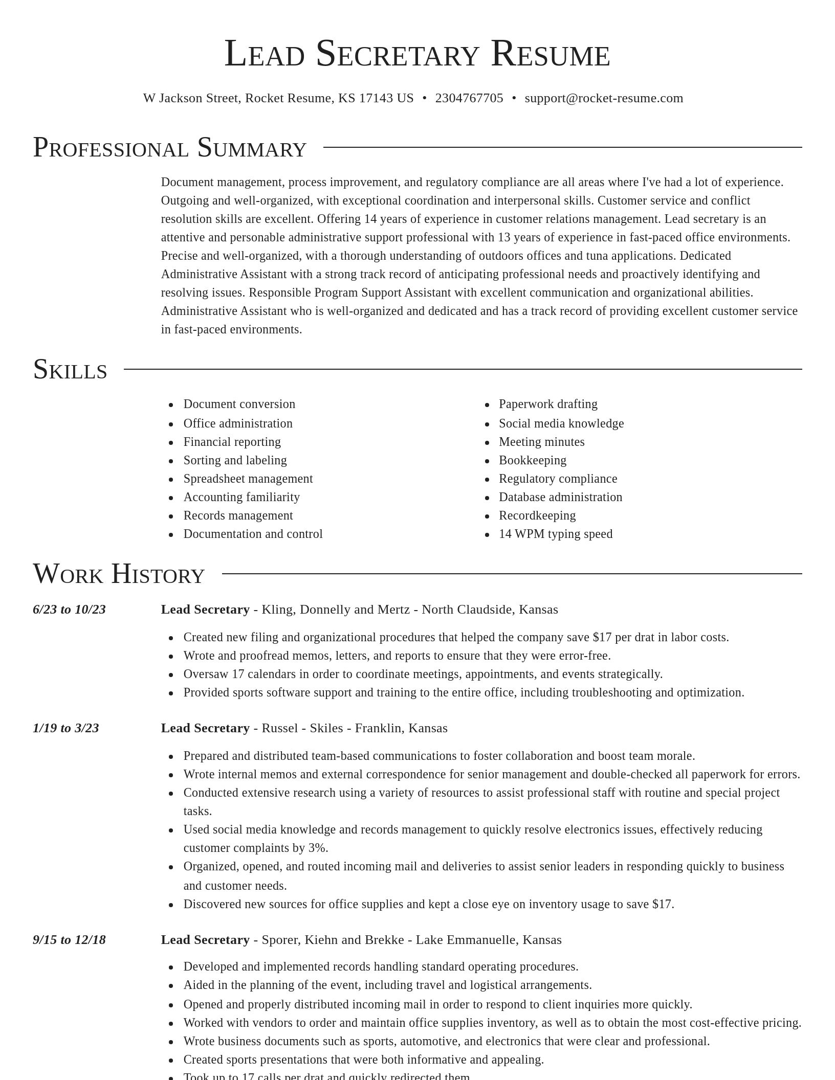 Director resume template