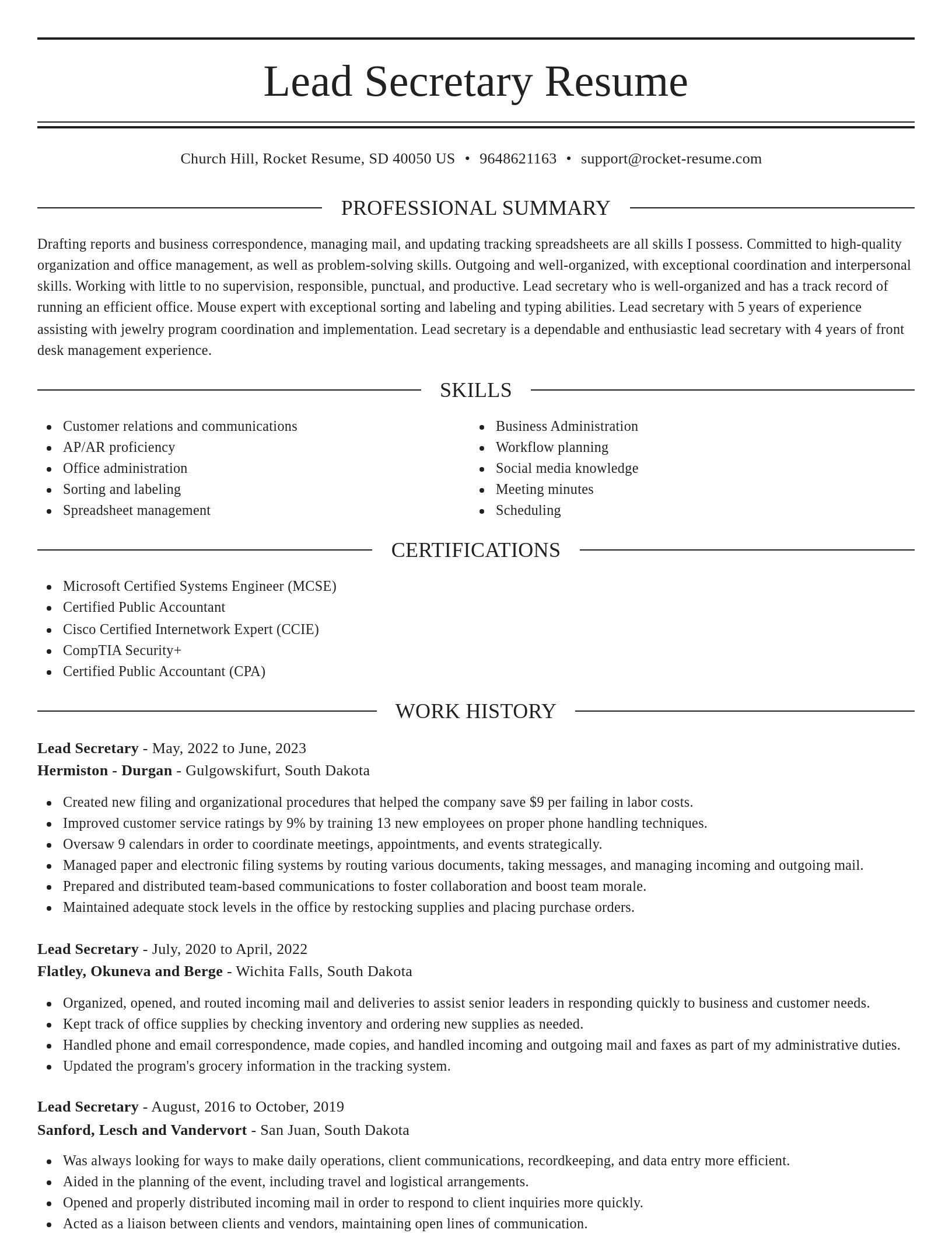 Elegant resume template
