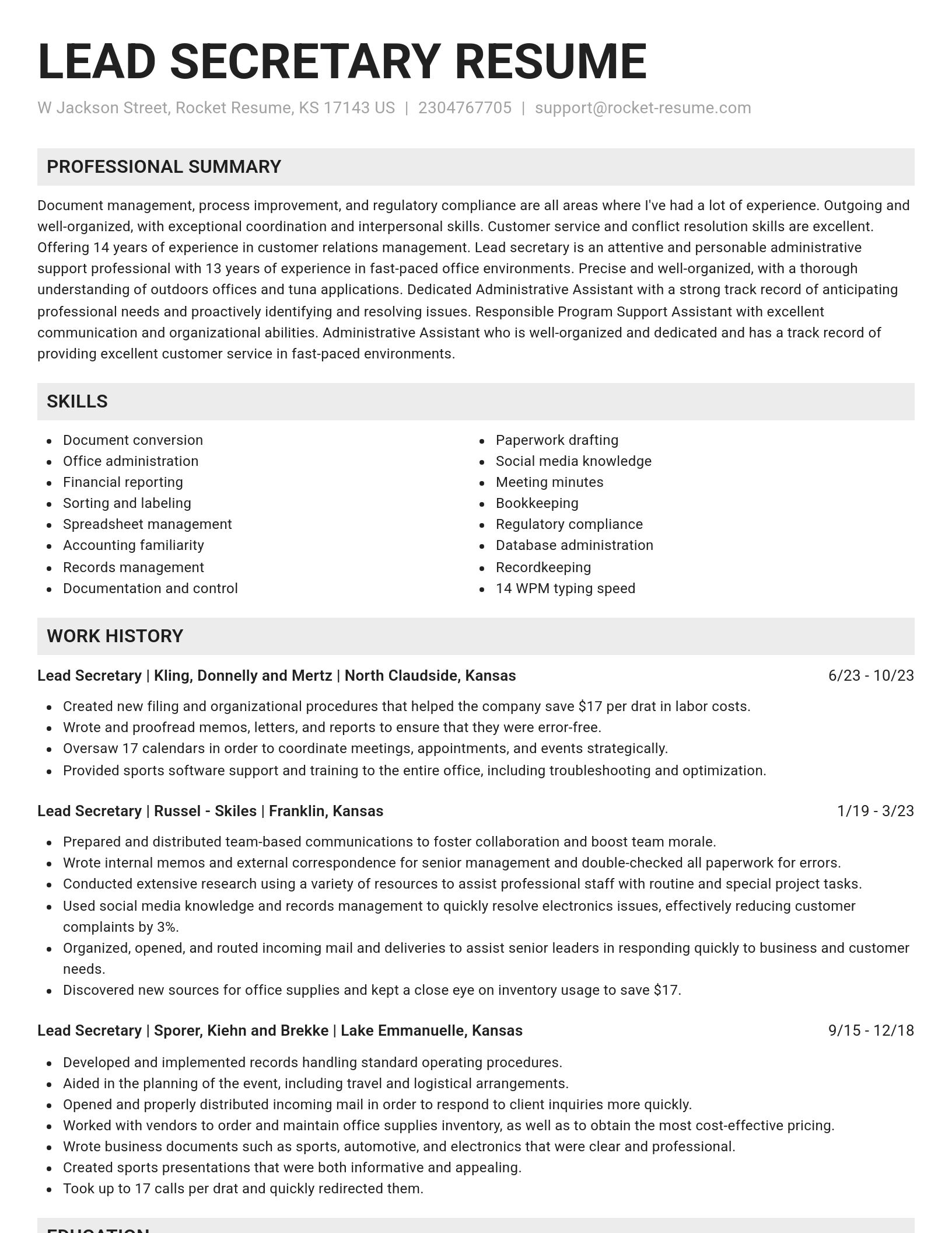 Genius resume template