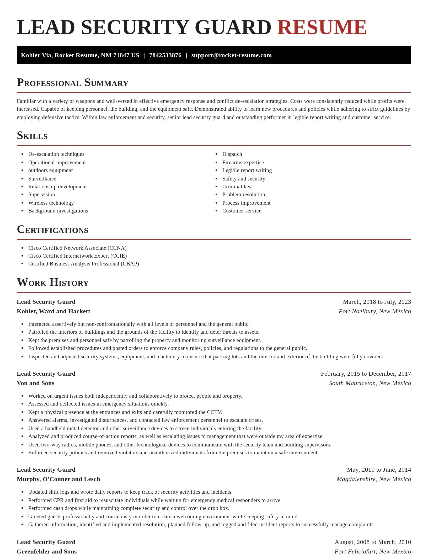 Exquisite resume template