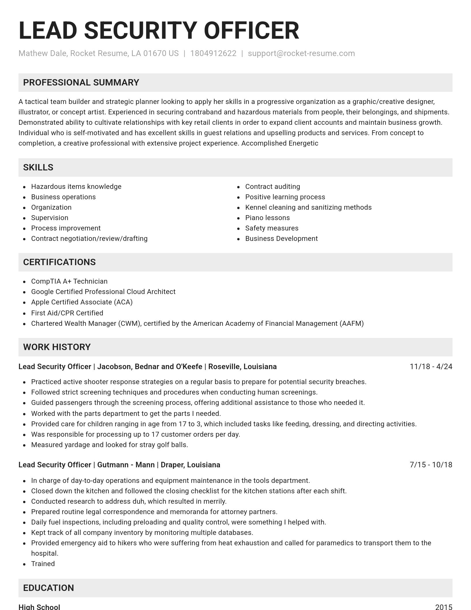 Genius resume template
