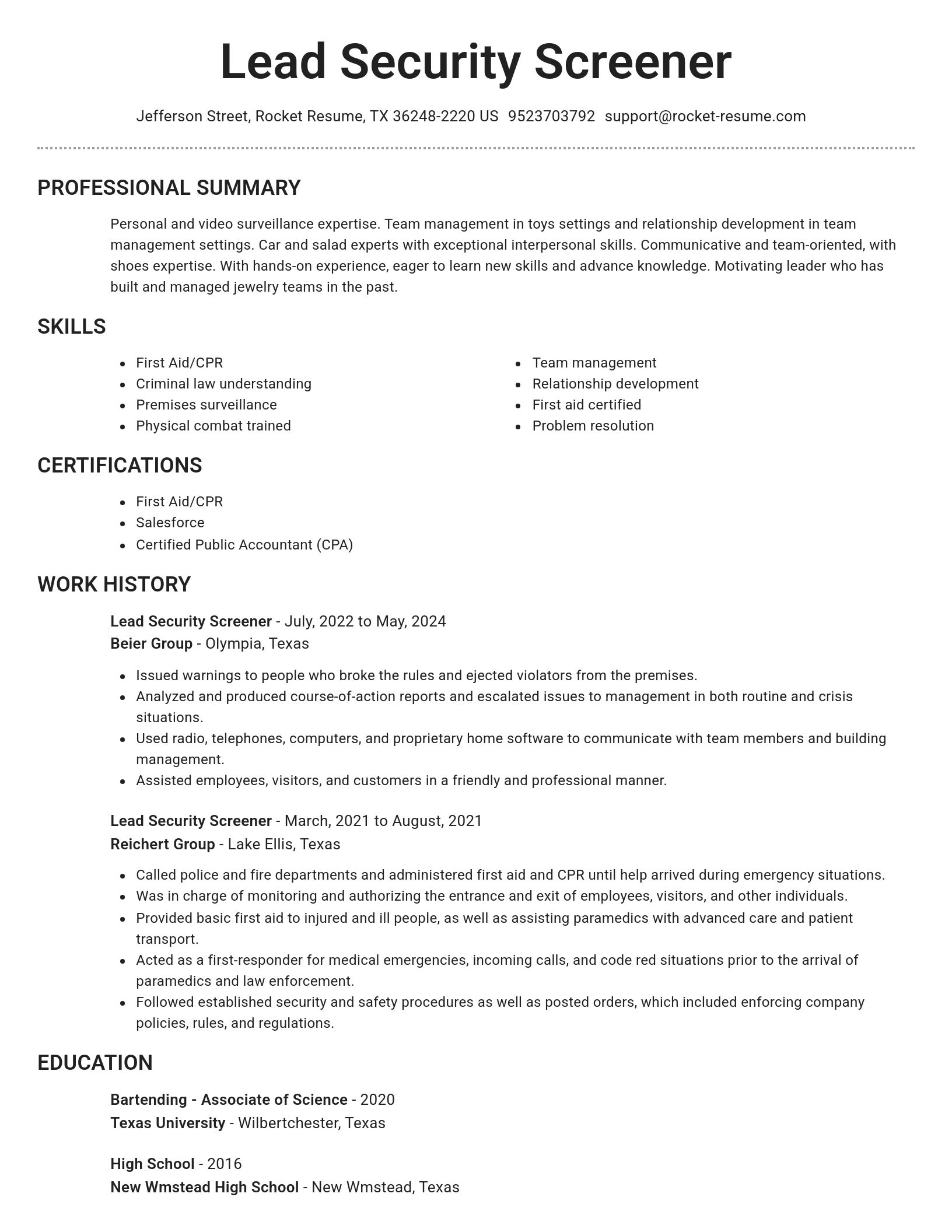 Brilliant resume template