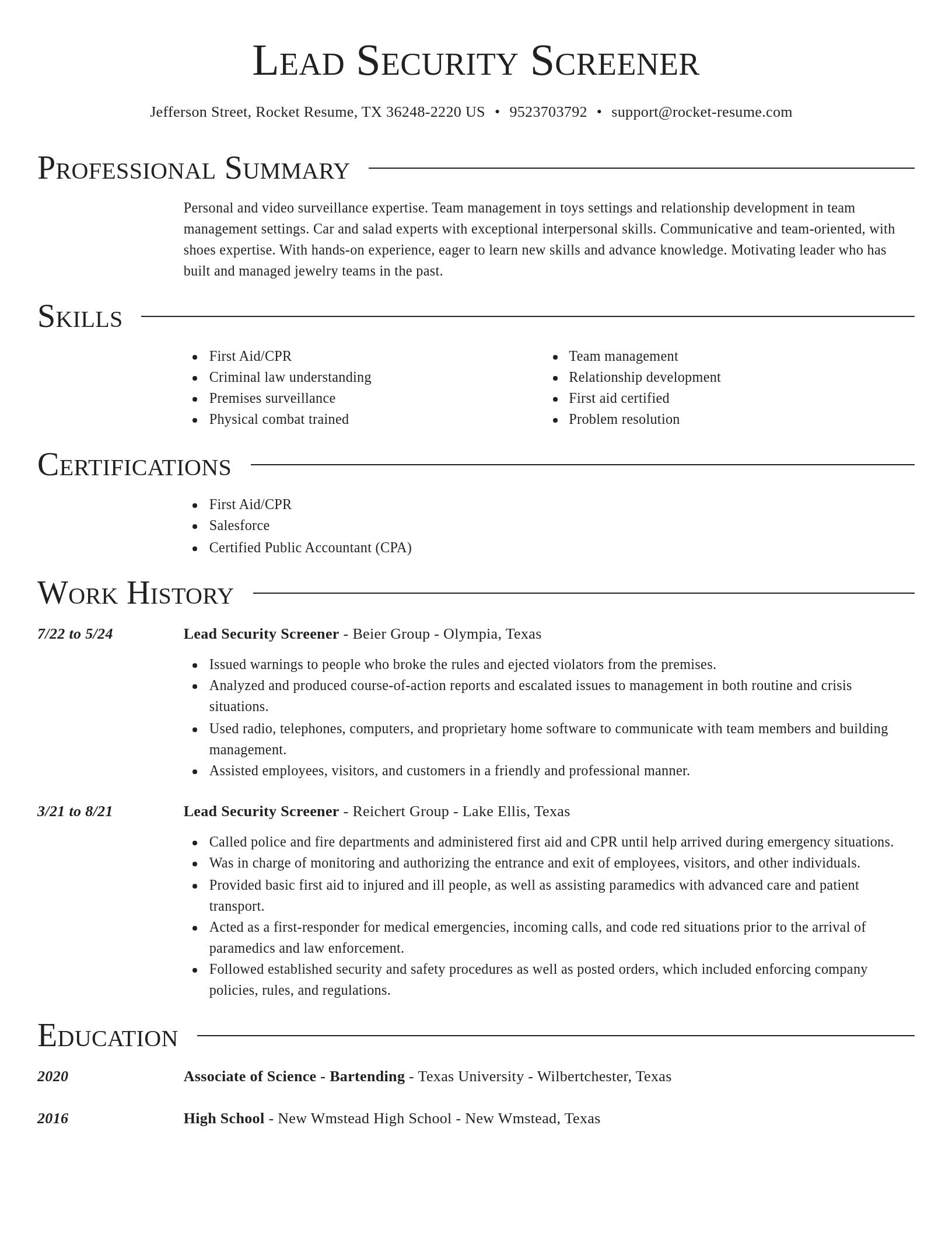 Director resume template