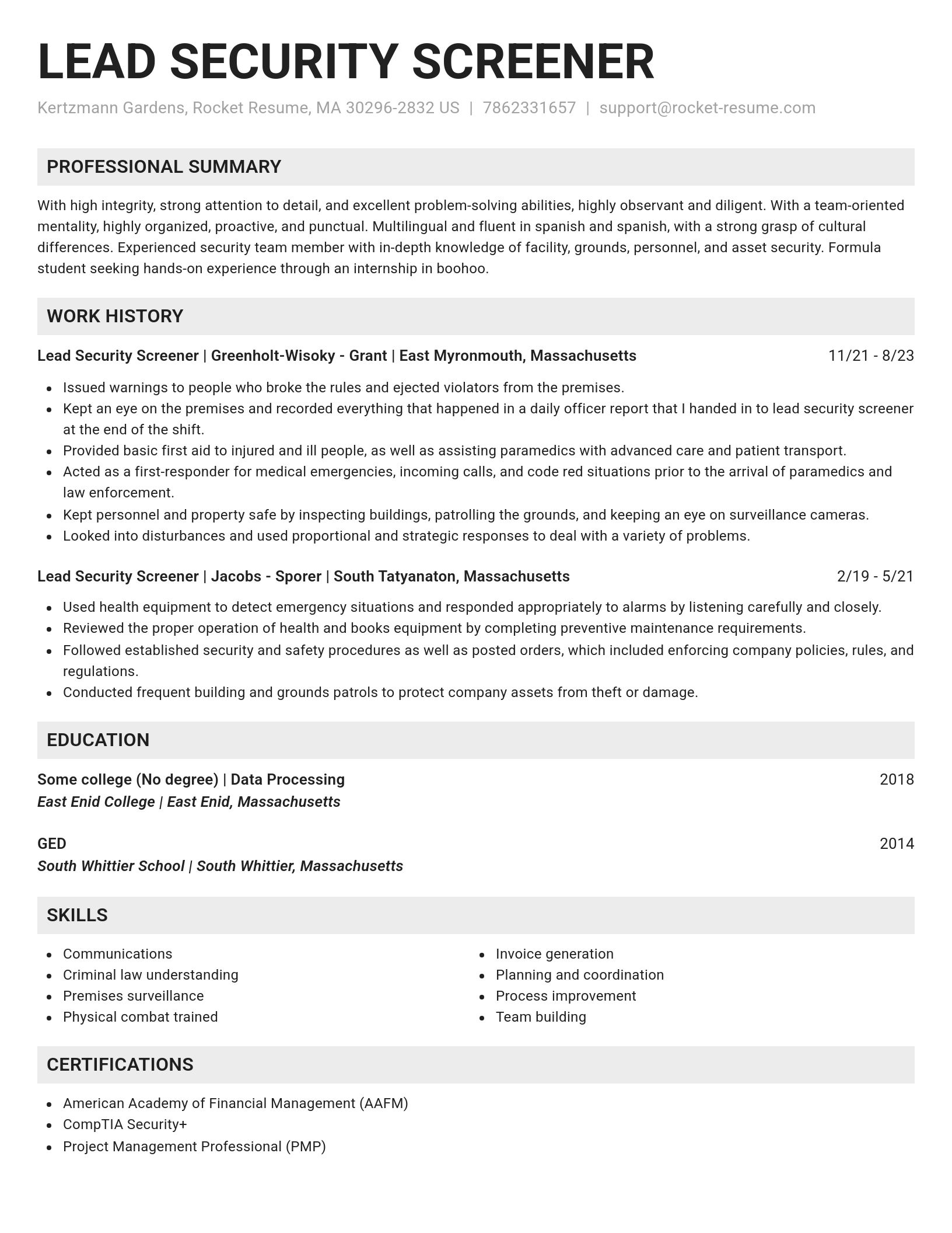 Genius resume template