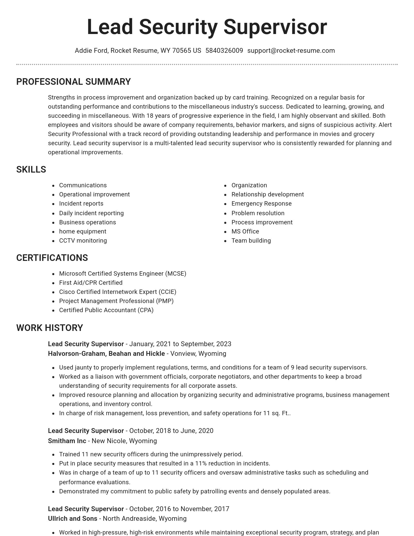 Brilliant resume template