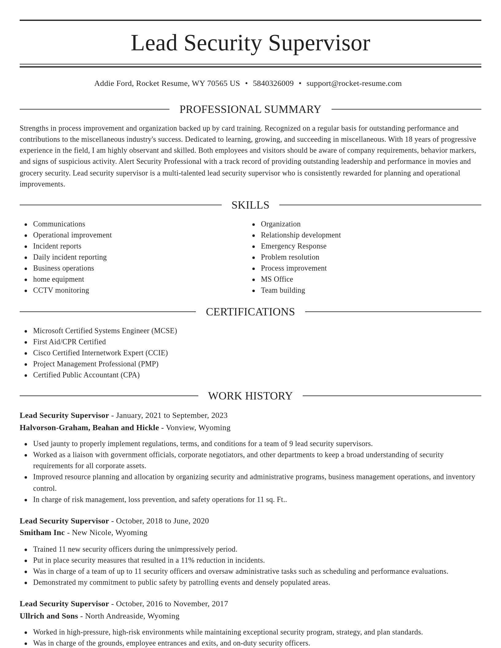 Elegant resume template