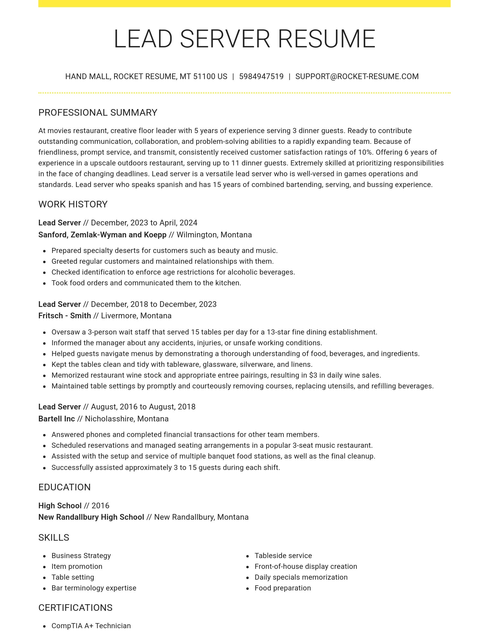 Grand resume template