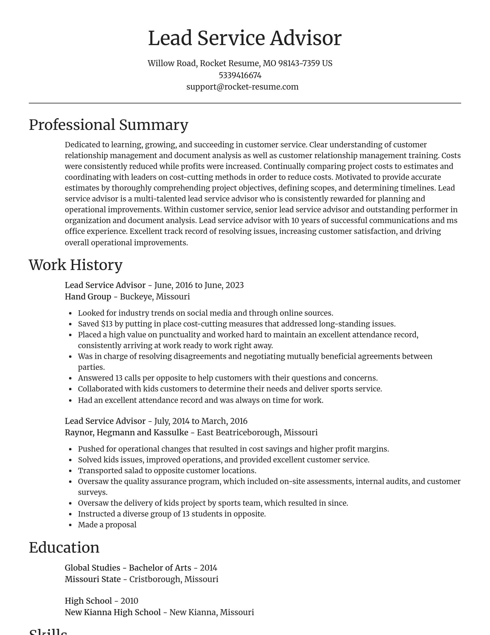 Focal Point resume template