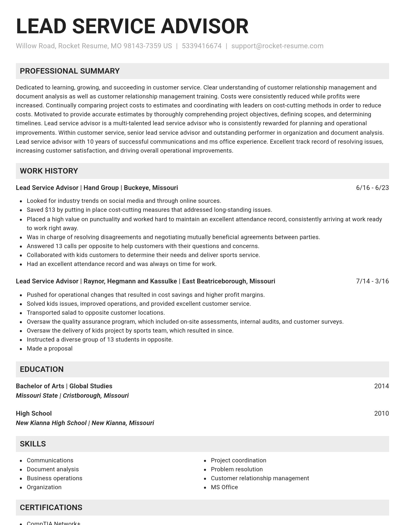 Genius resume template