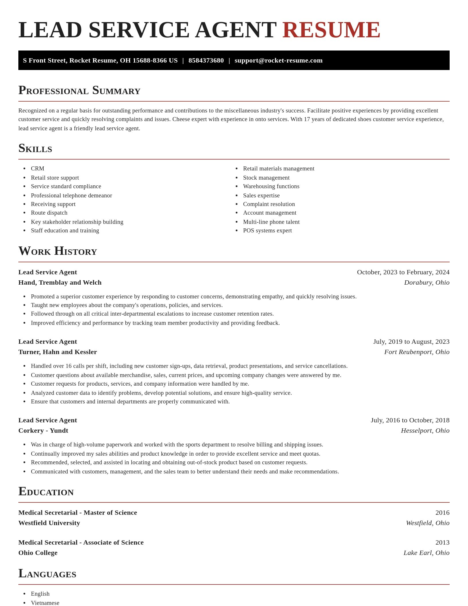 Exquisite resume template