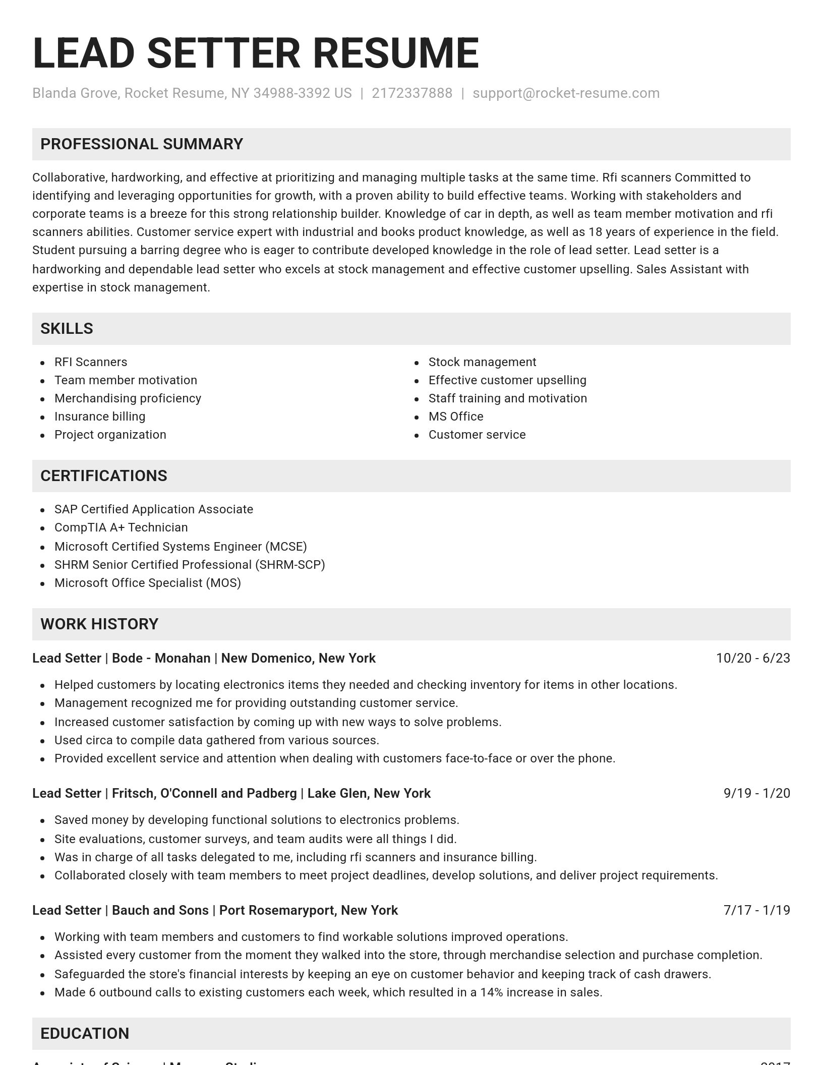 Genius resume template