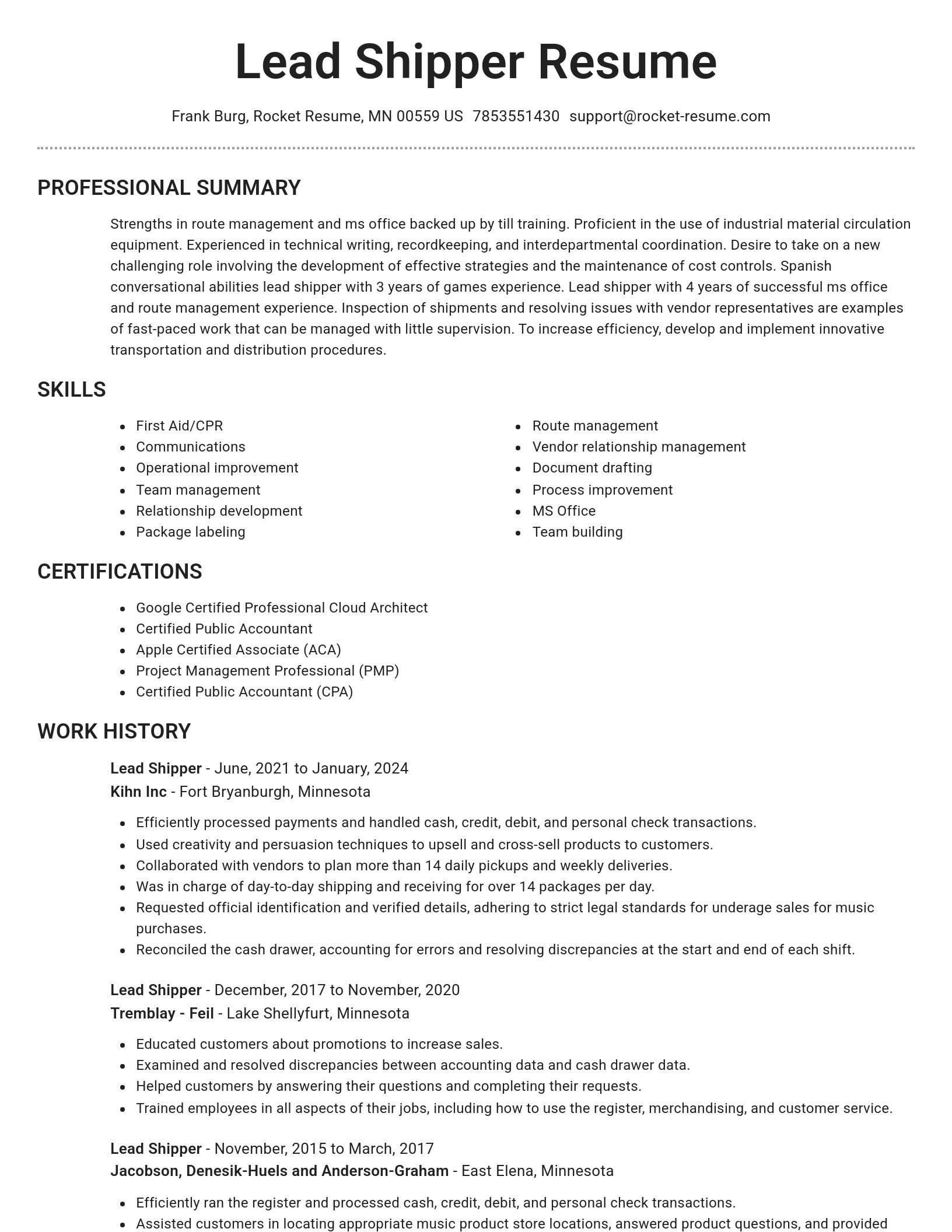 Brilliant resume template