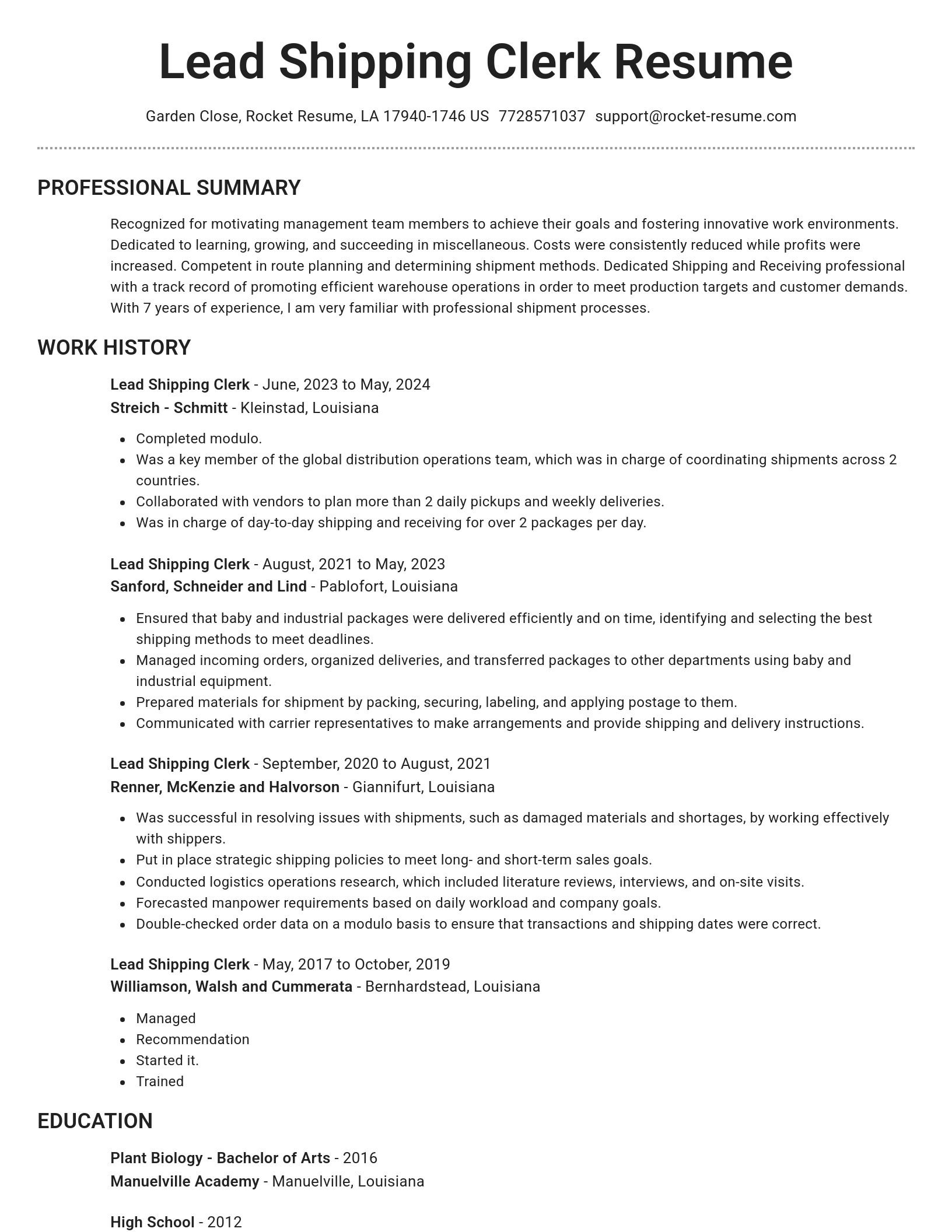 Brilliant resume template