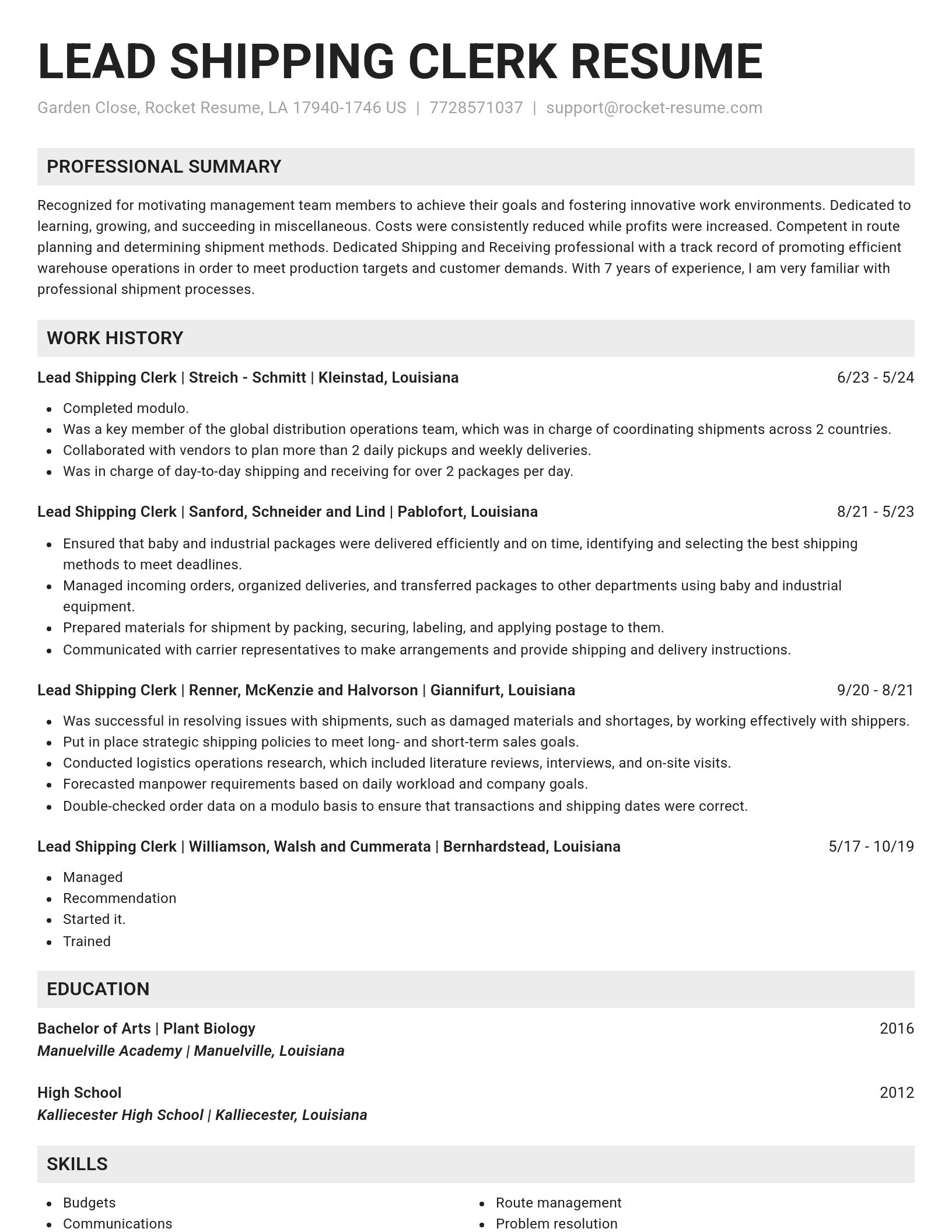 Genius resume template