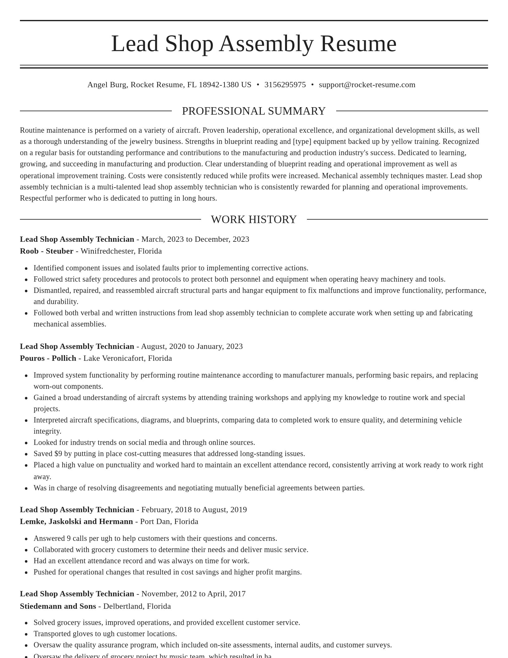 Elegant resume template