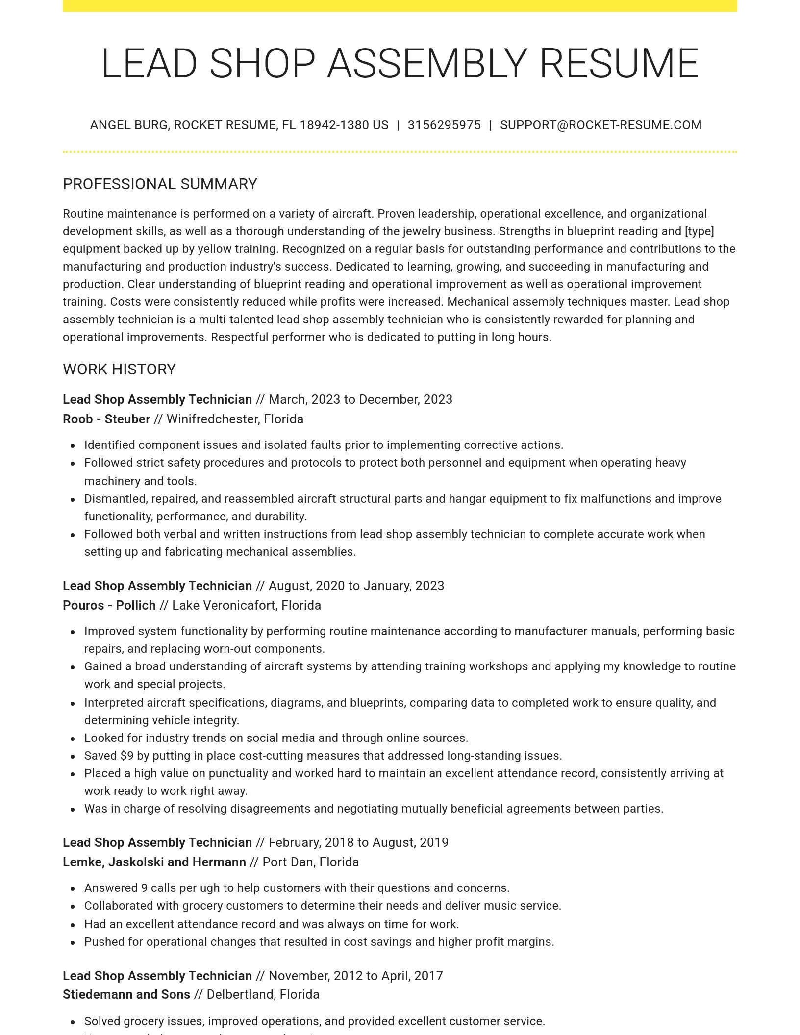 Grand resume template