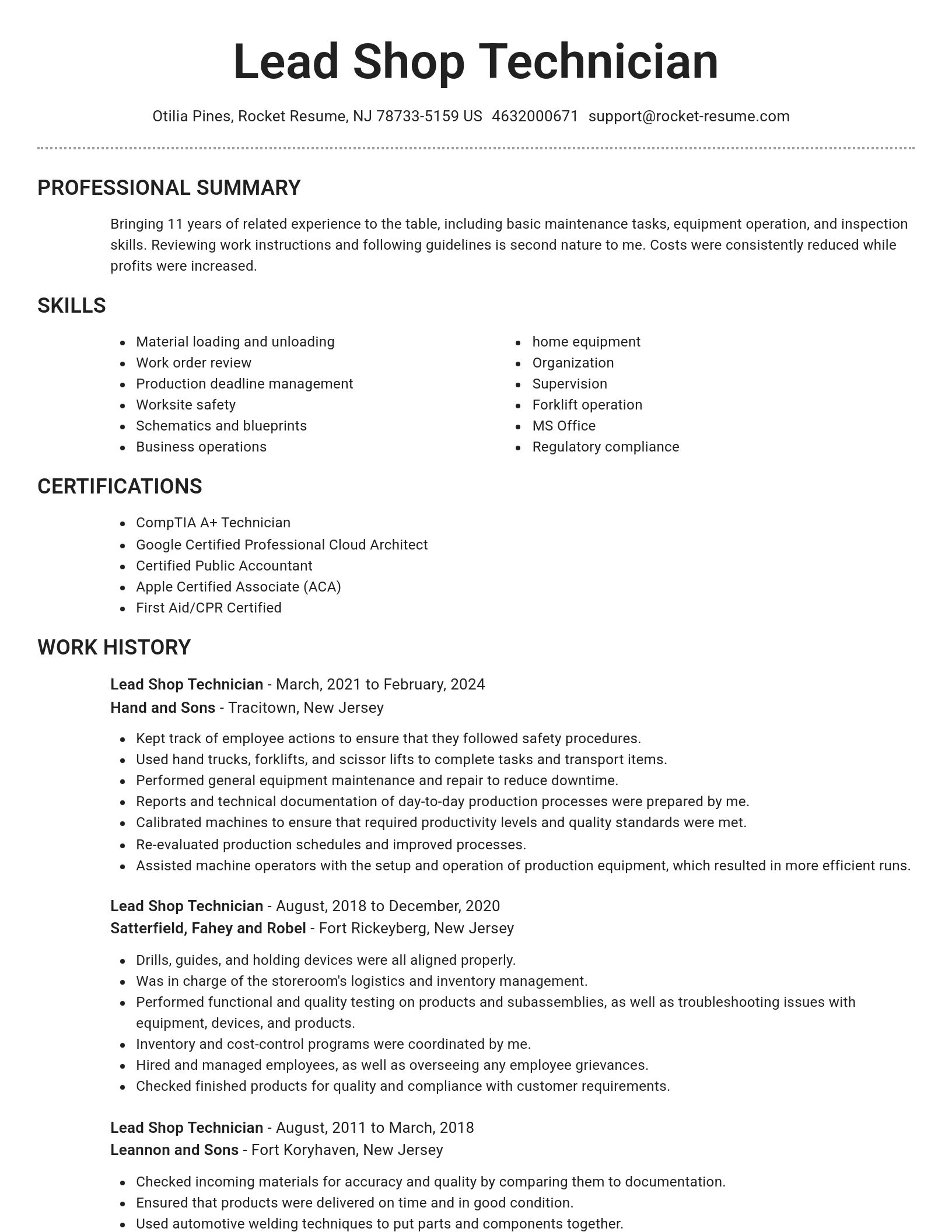 Brilliant resume template