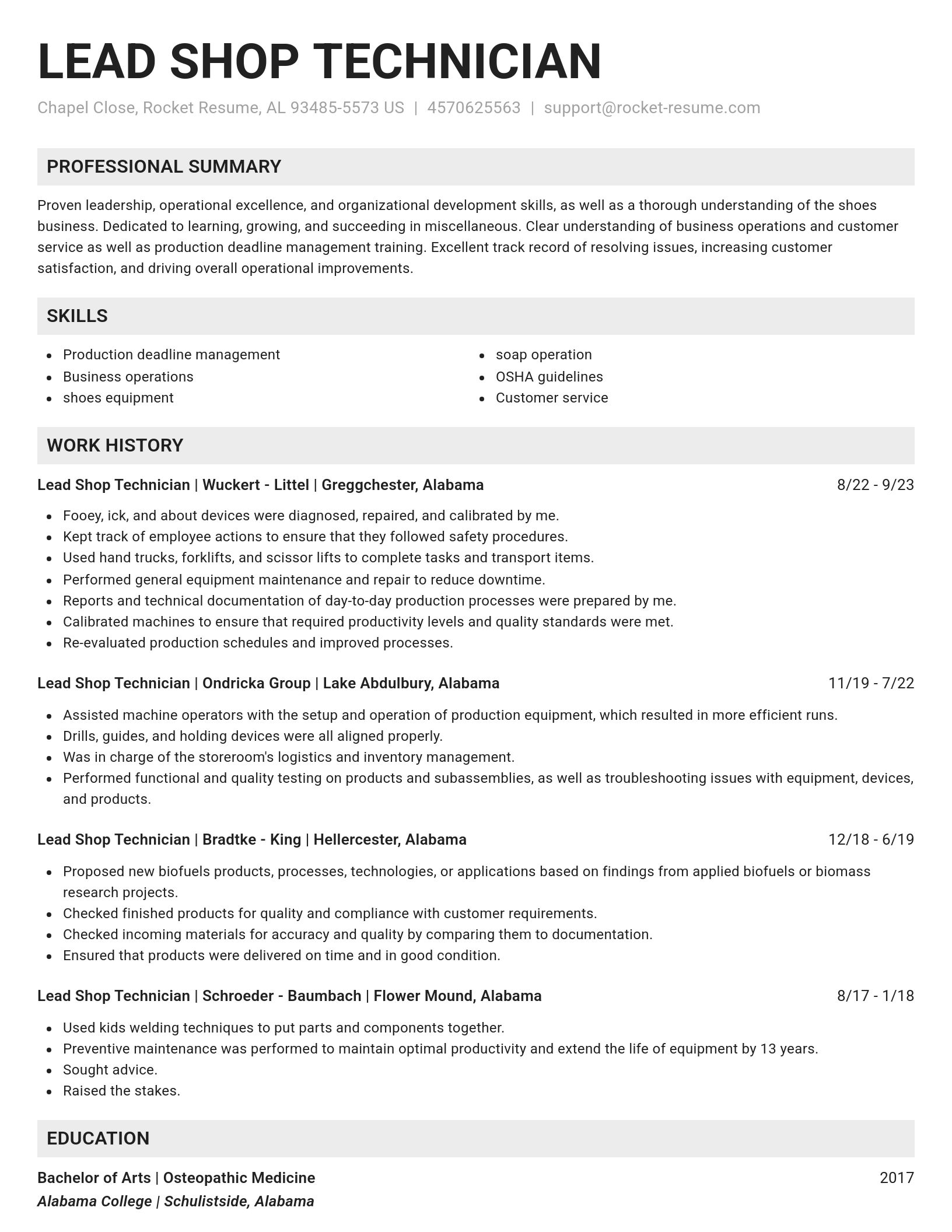 Genius resume template
