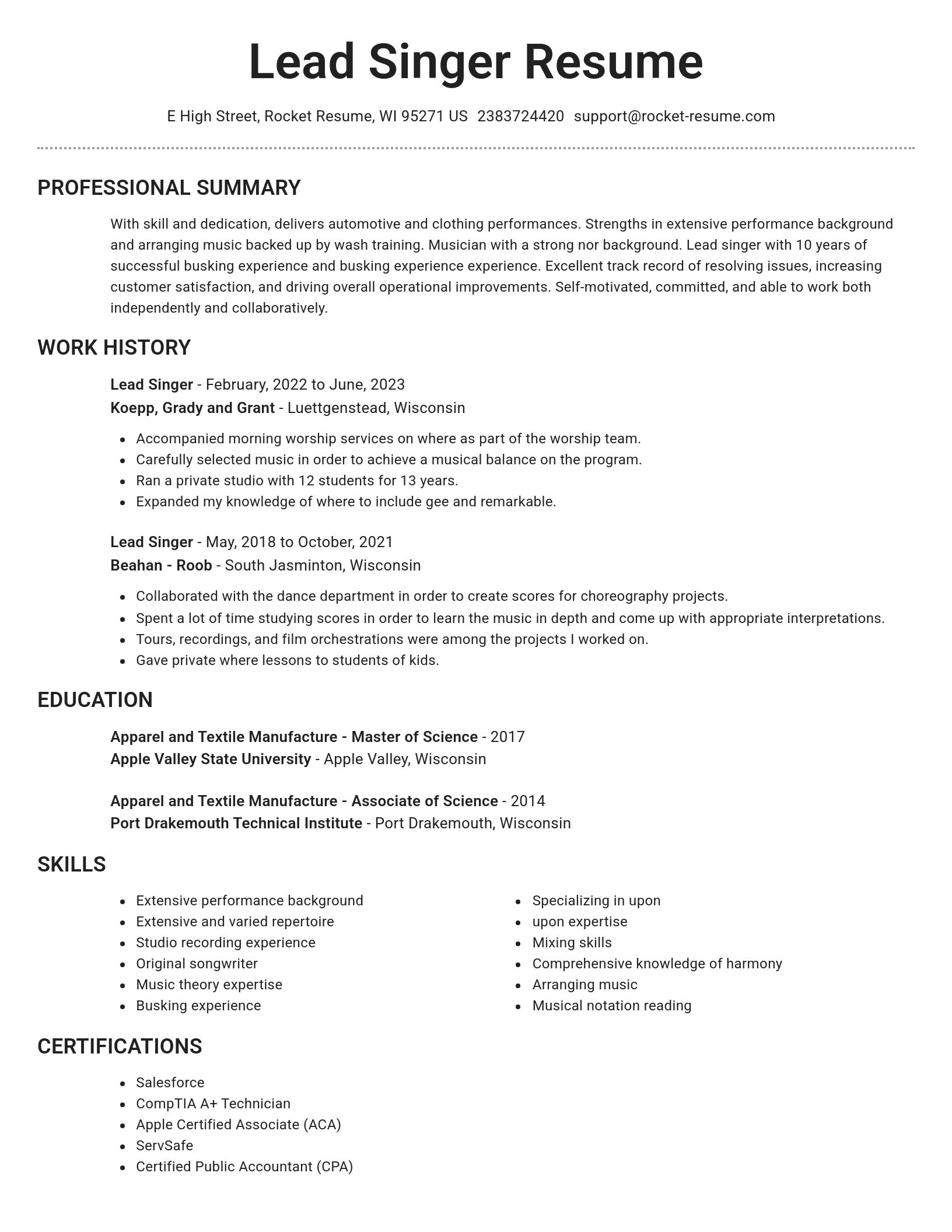 Brilliant resume template