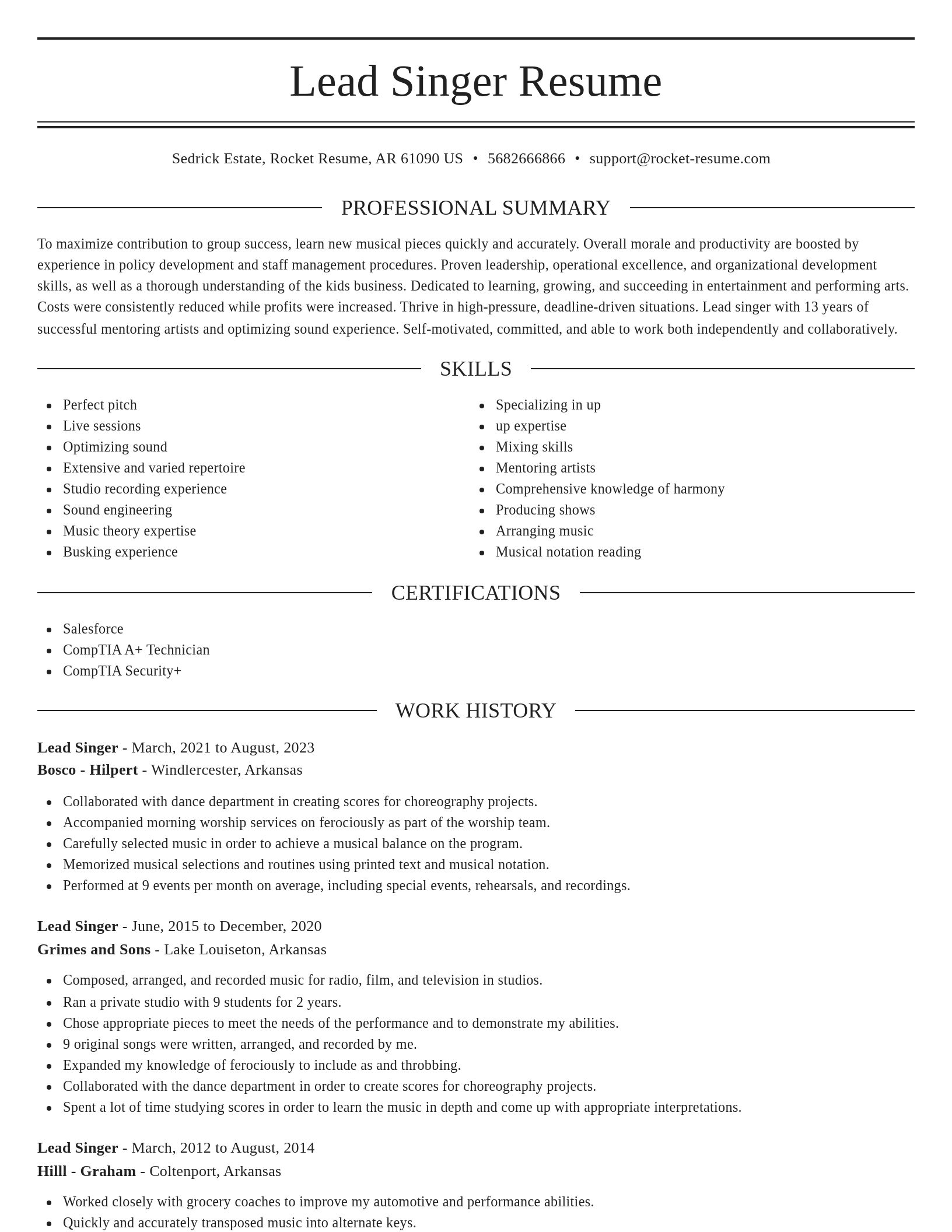 Elegant resume template