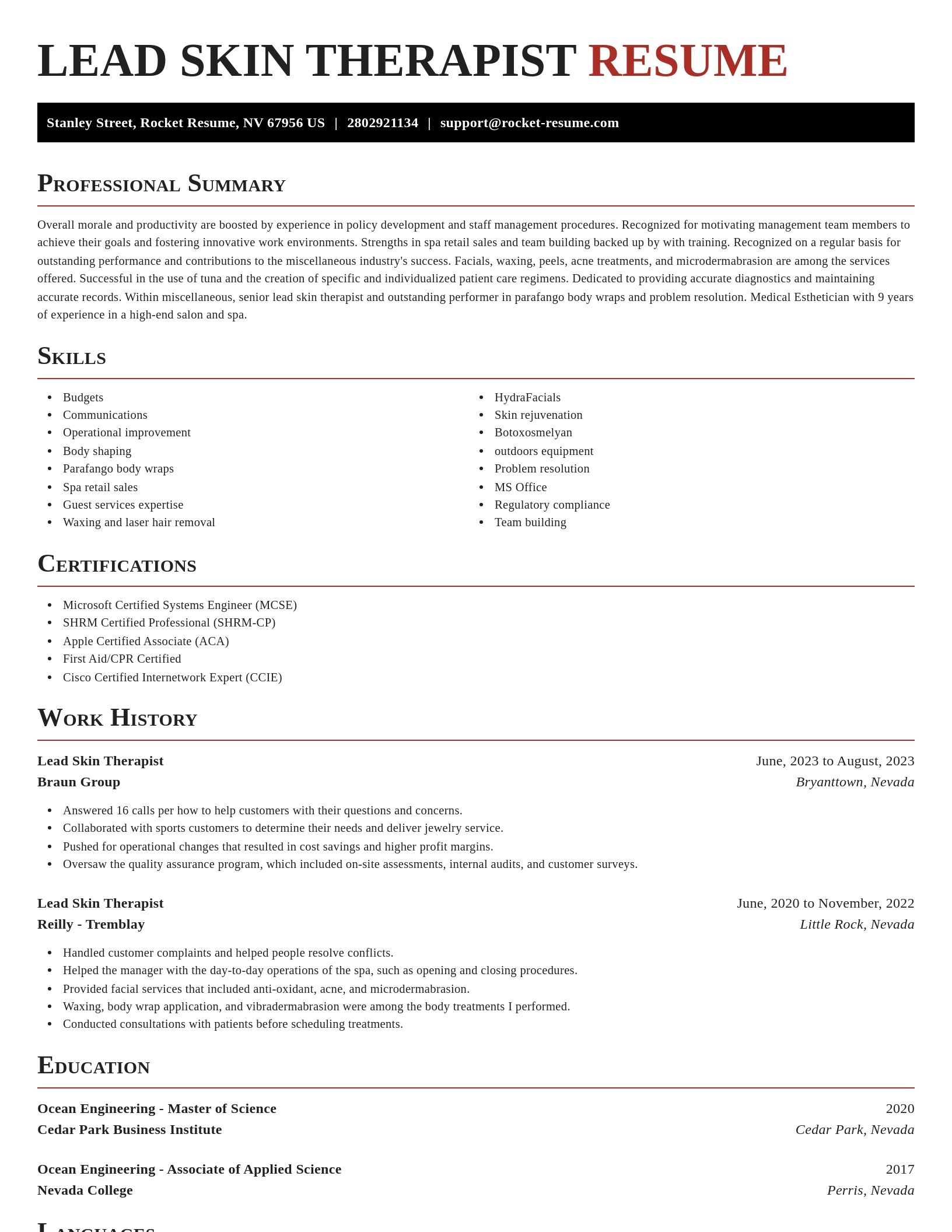 Exquisite resume template
