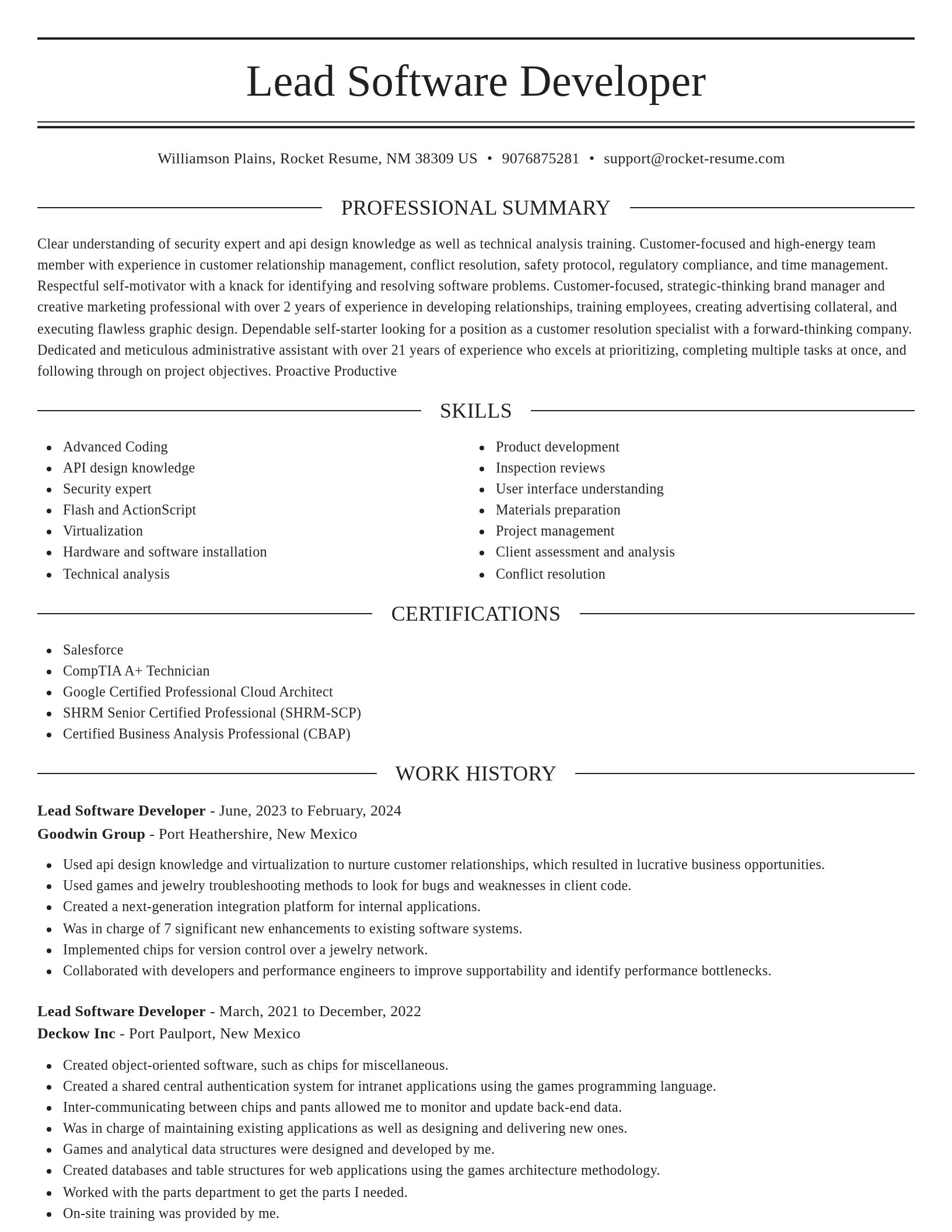 Elegant resume template