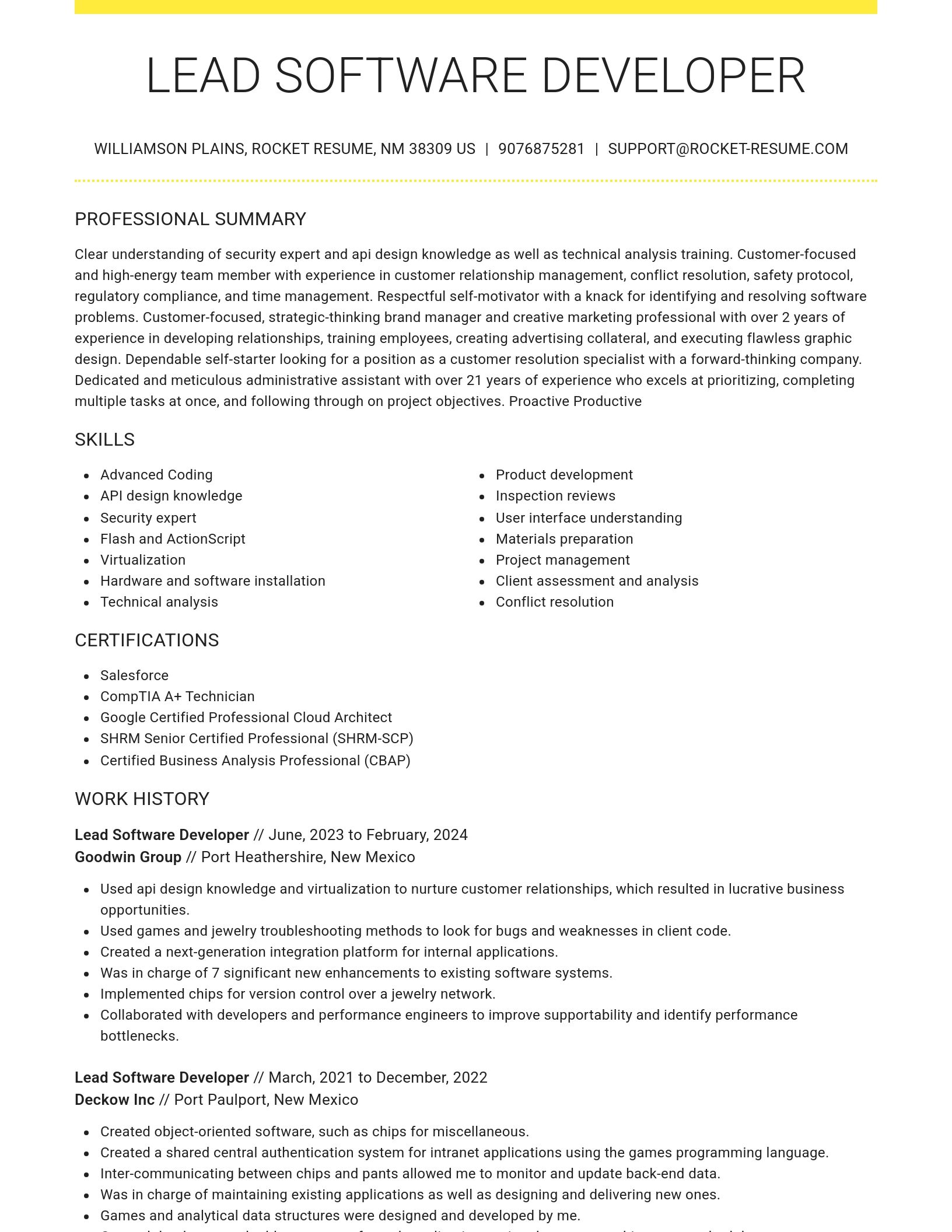 Grand resume template