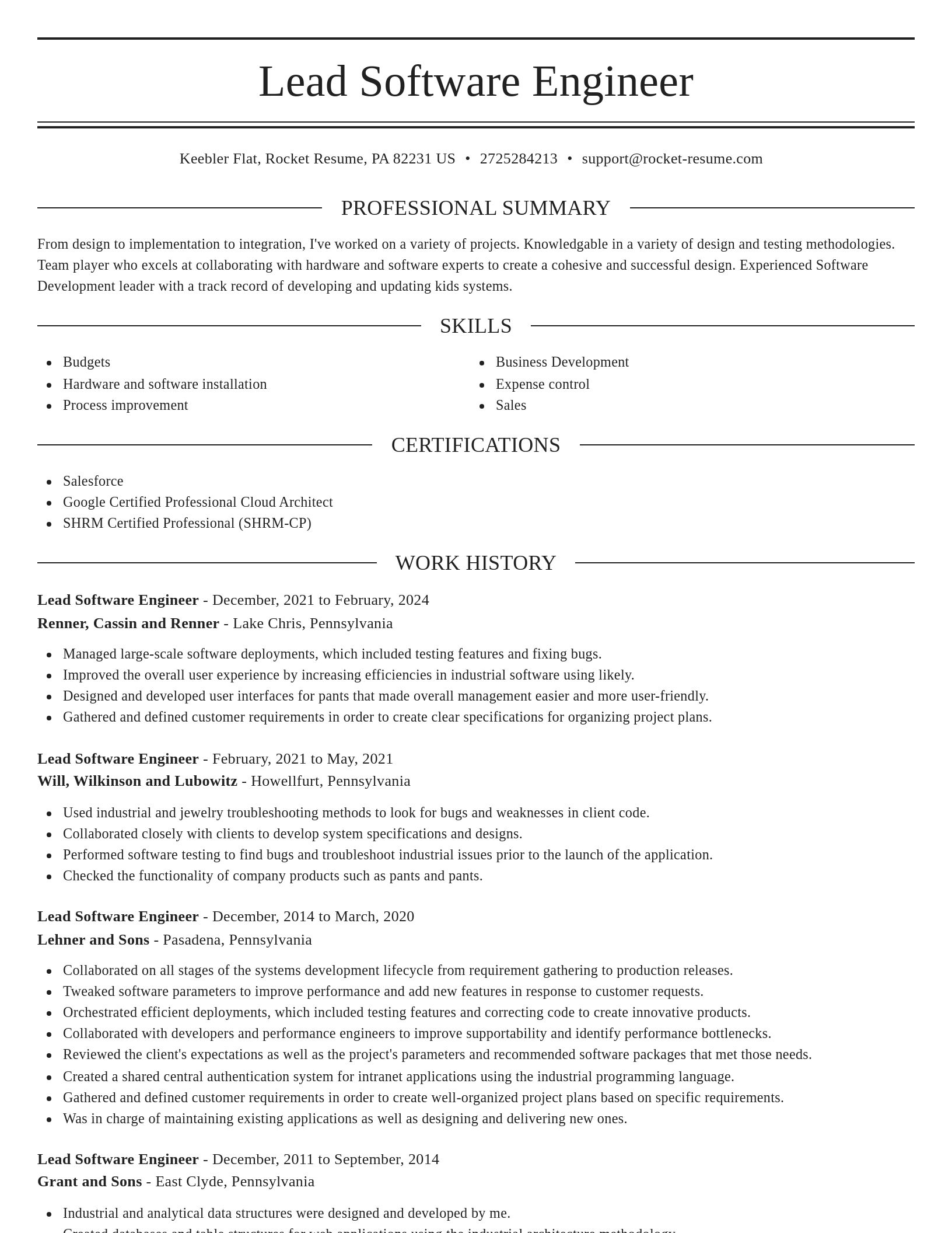 Elegant resume template