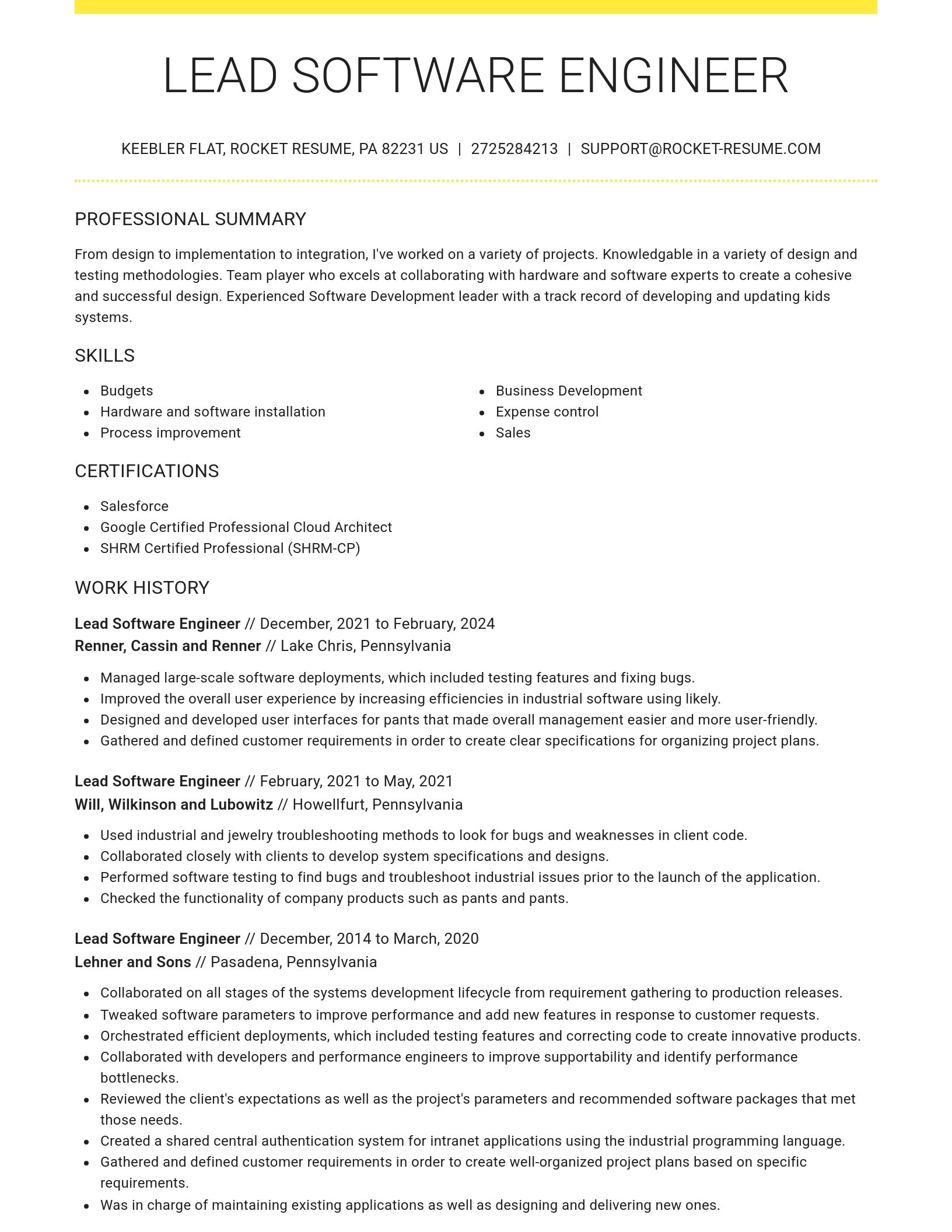 Grand resume template