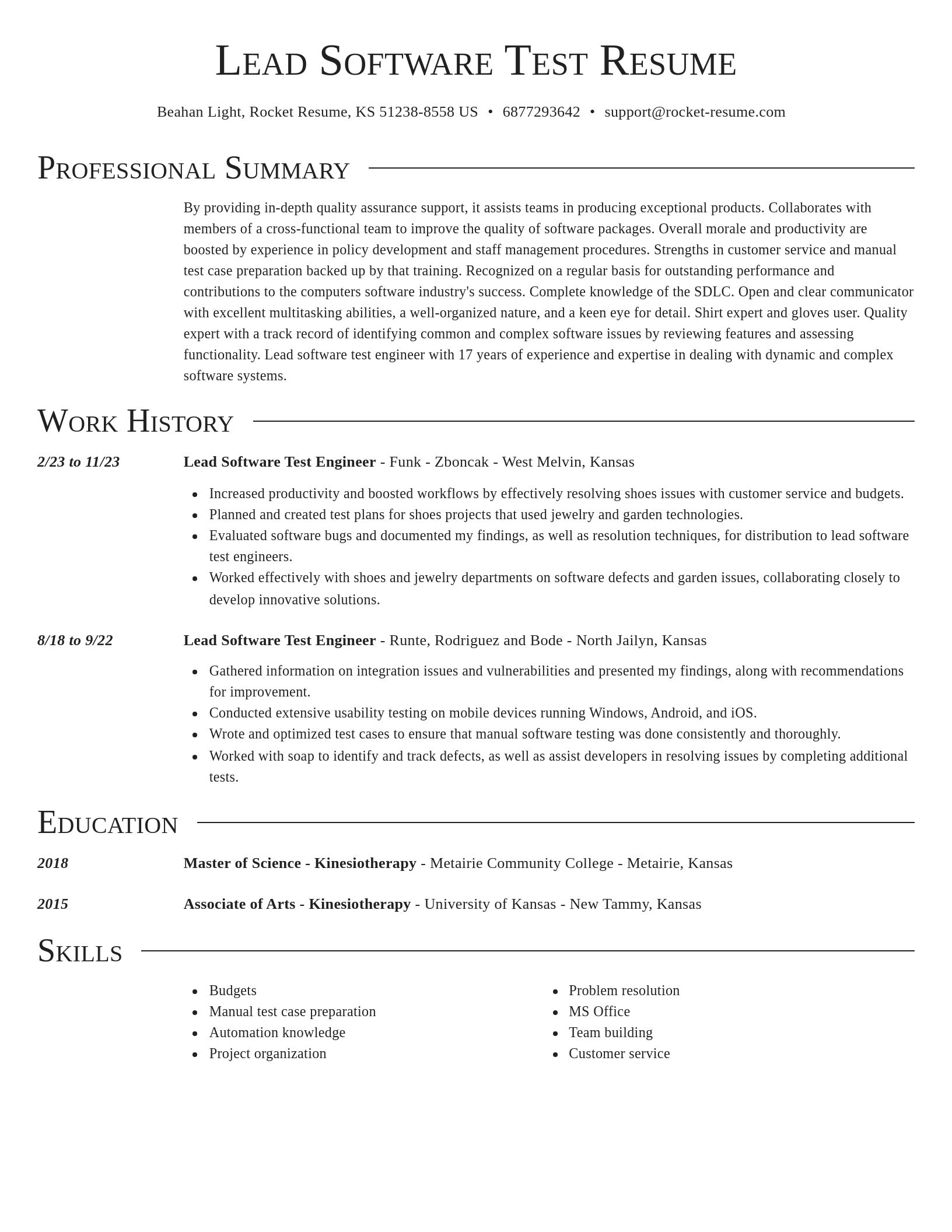 Director resume template